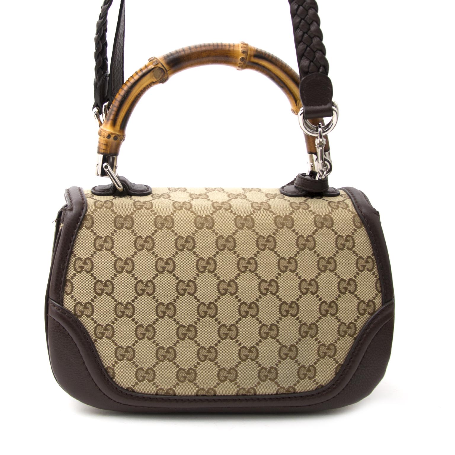 Gucci Bamboo Monogram Top Handle Bag for sale online