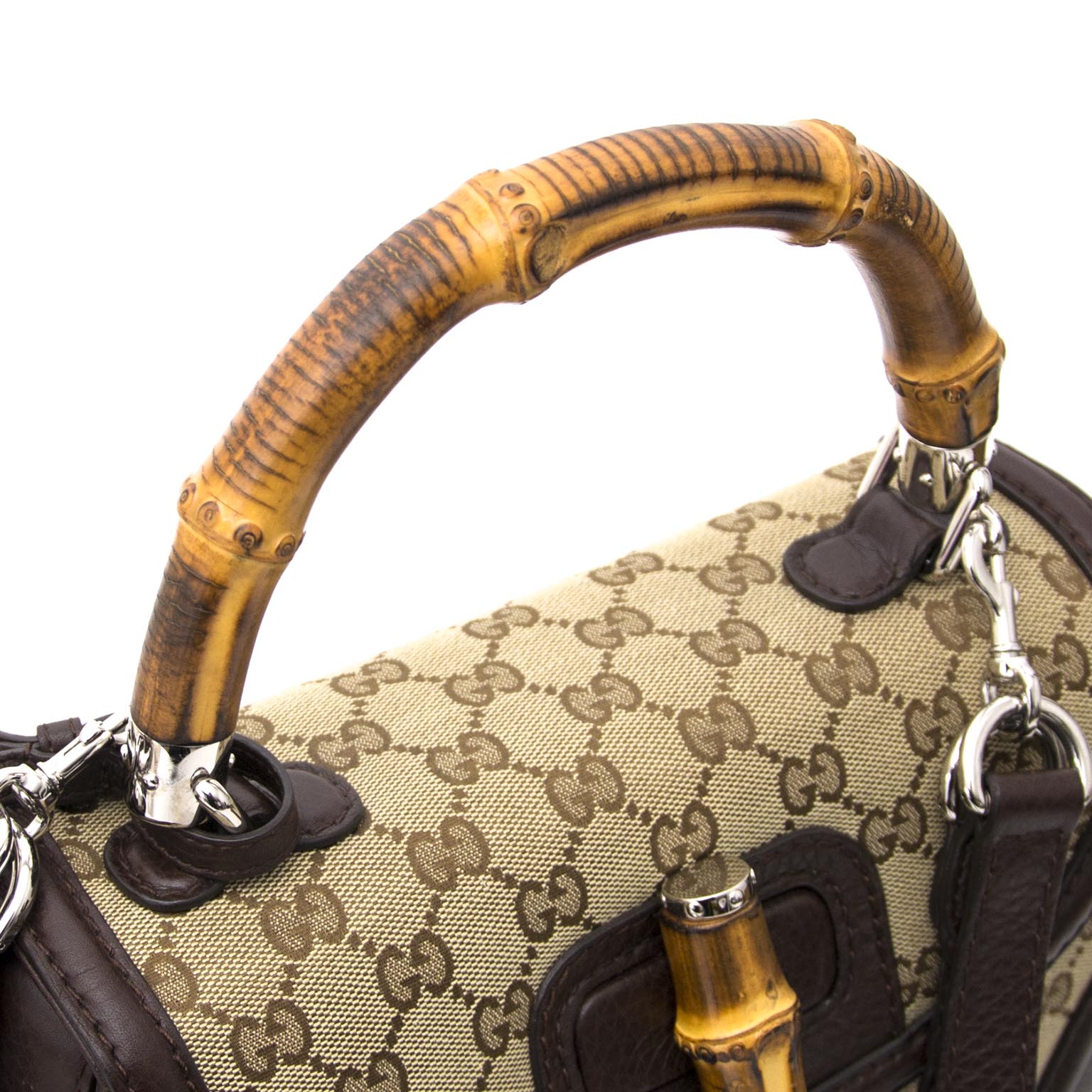 Gucci Bamboo Monogram Top Handle Bag te koop