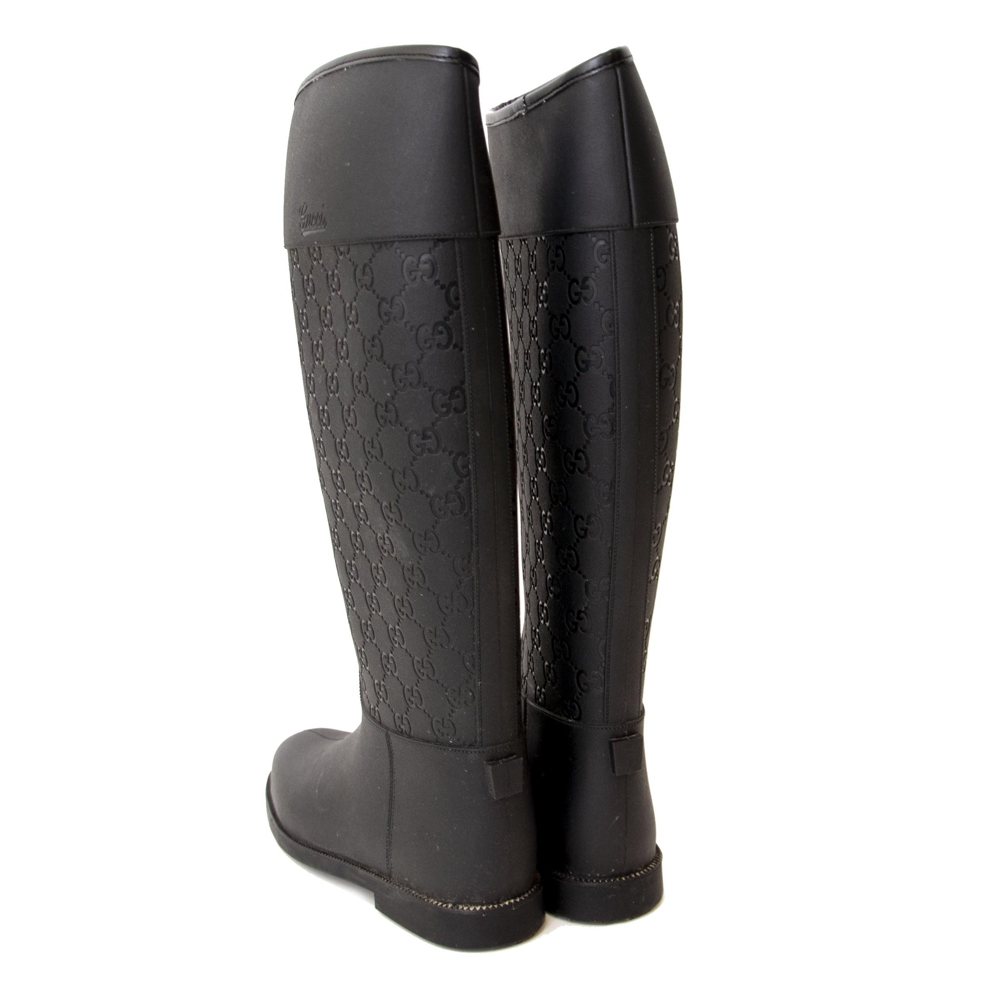 Gucci Monogram Rubber Boots