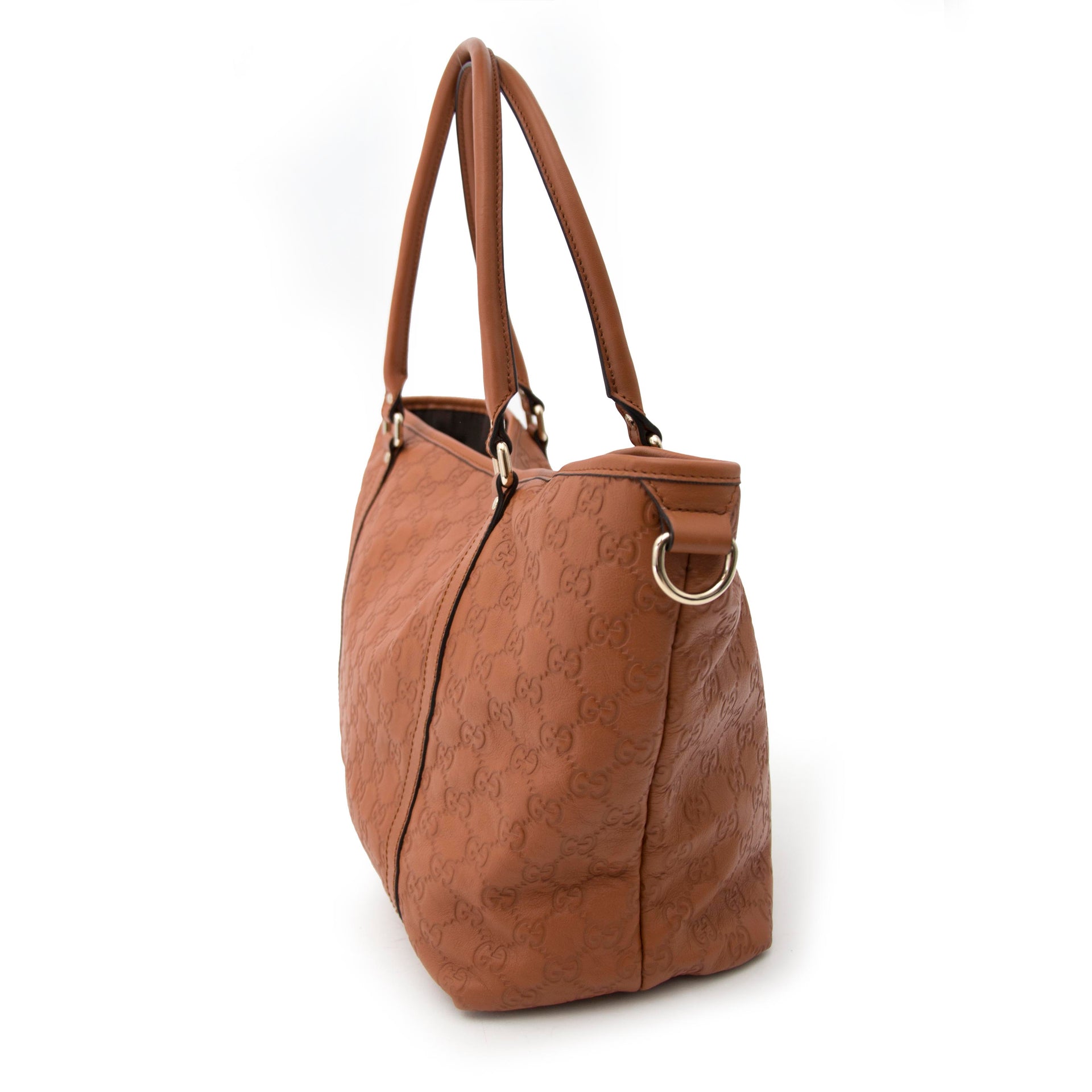 shop your Gucci Cognac Monogram Shopper online at the best price