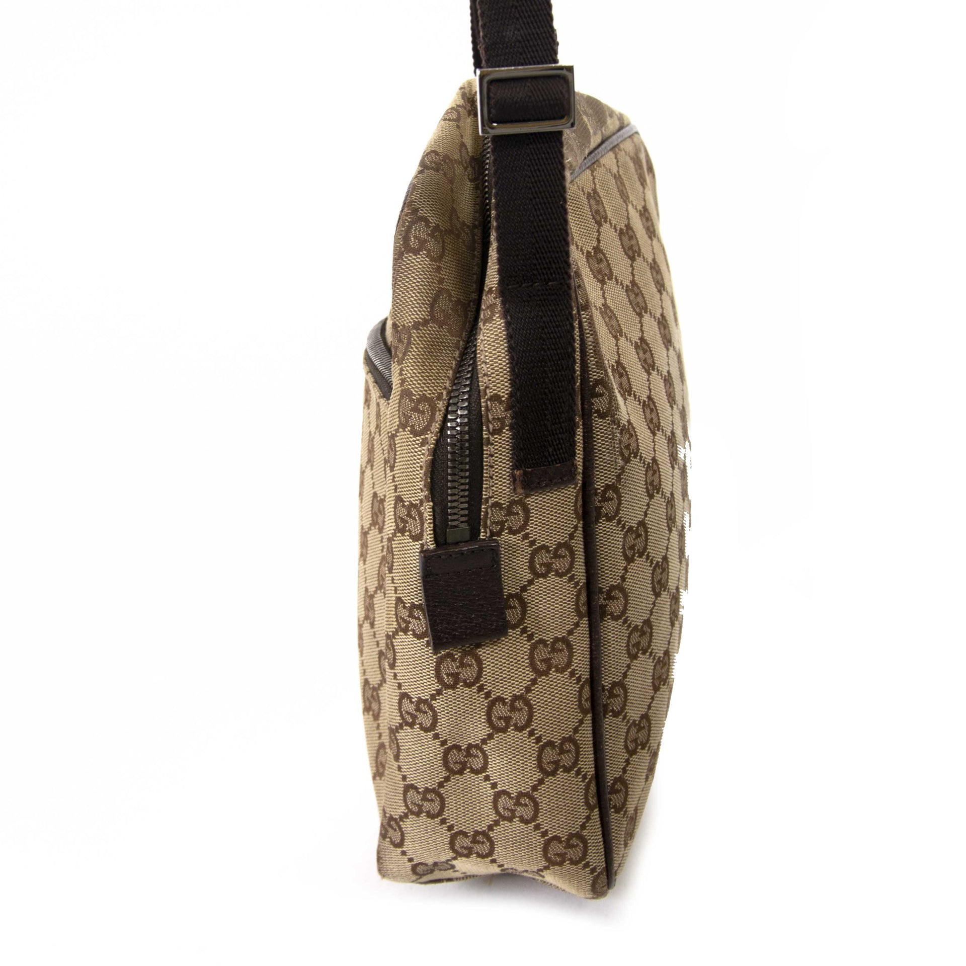 Gucci Monogram Supreme Messenger Schouder Tas nu te koop bij labellov vintage mode webshop belgië