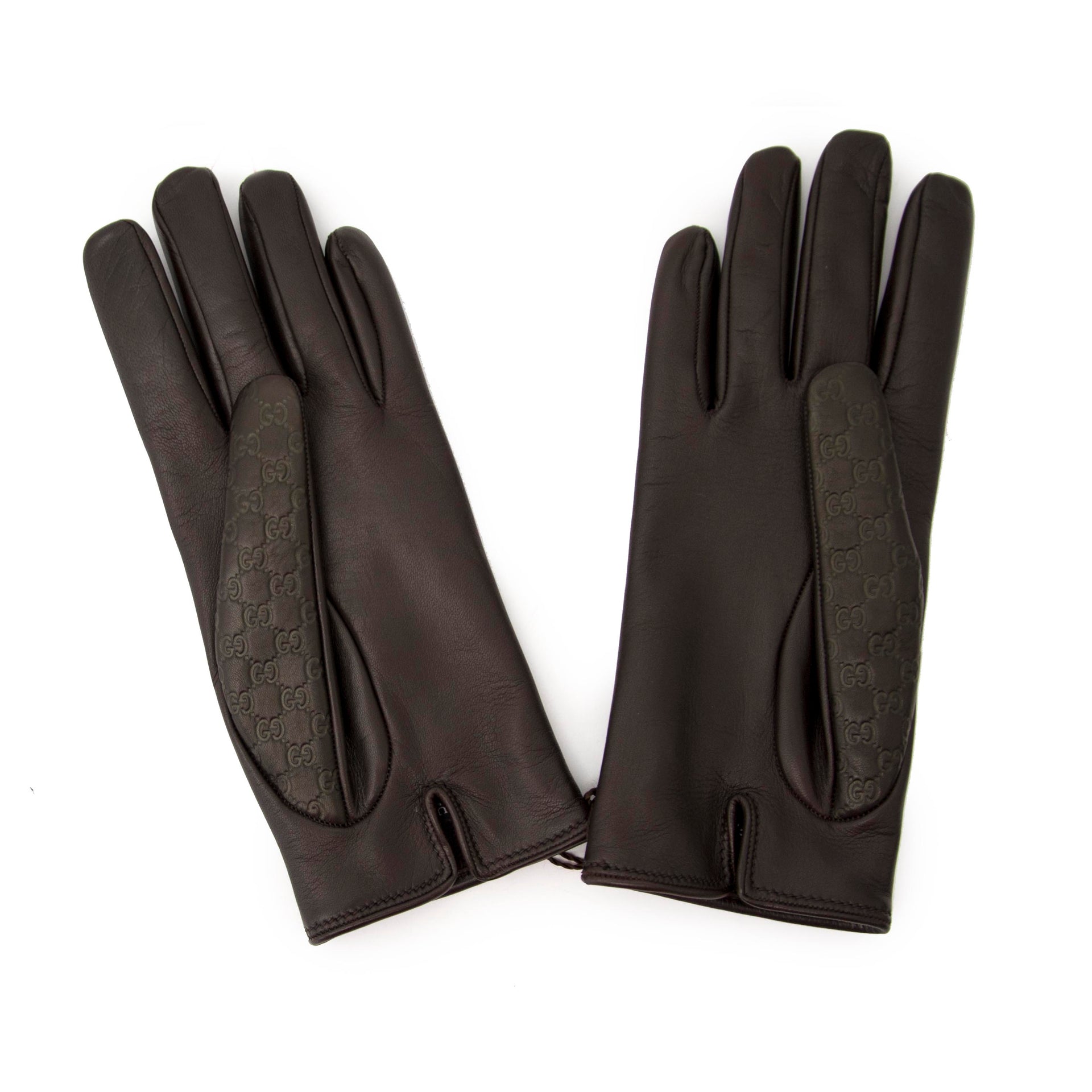 Gucci Bruine Monogram Handschoenen