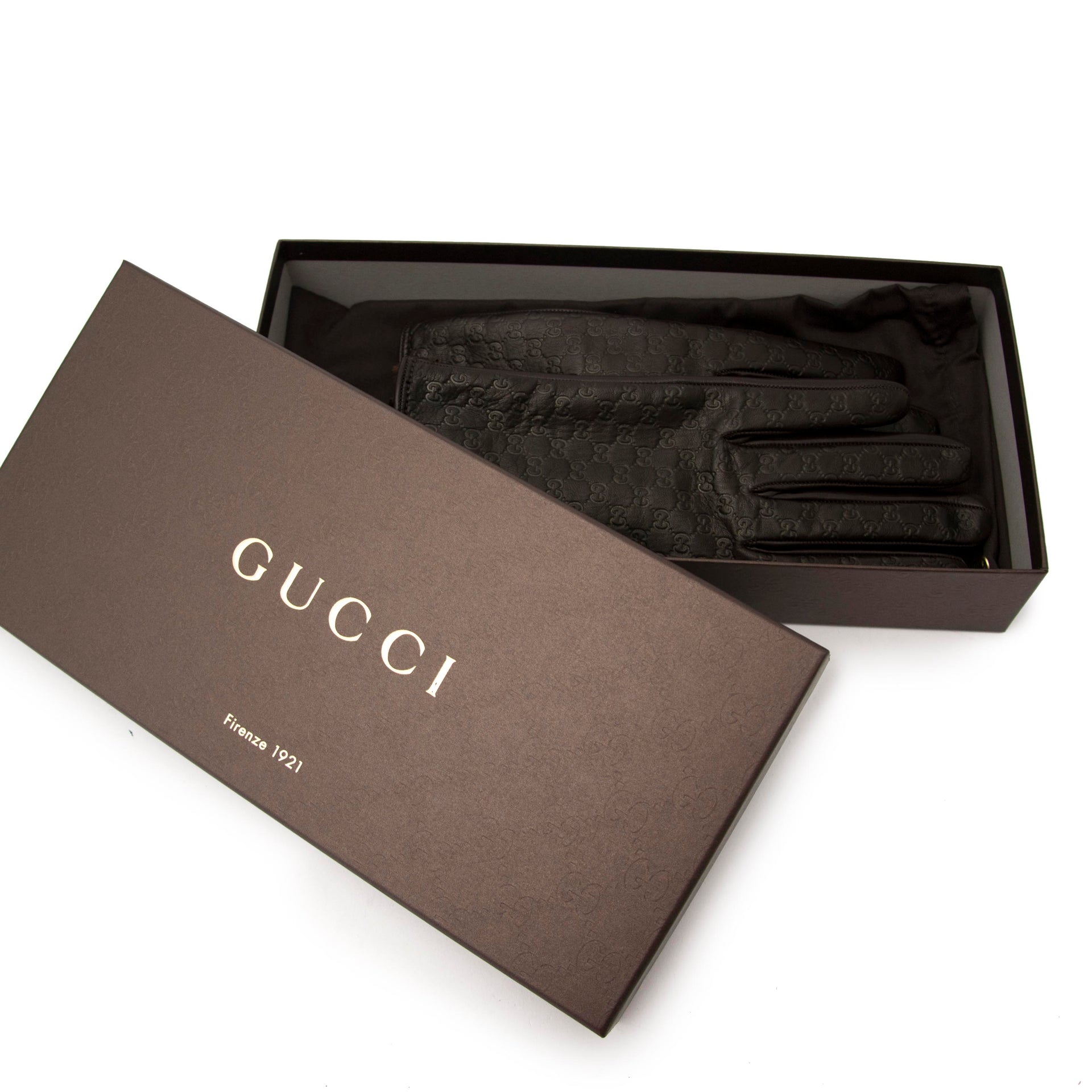 Gucci Bruine Monogram Handschoenen