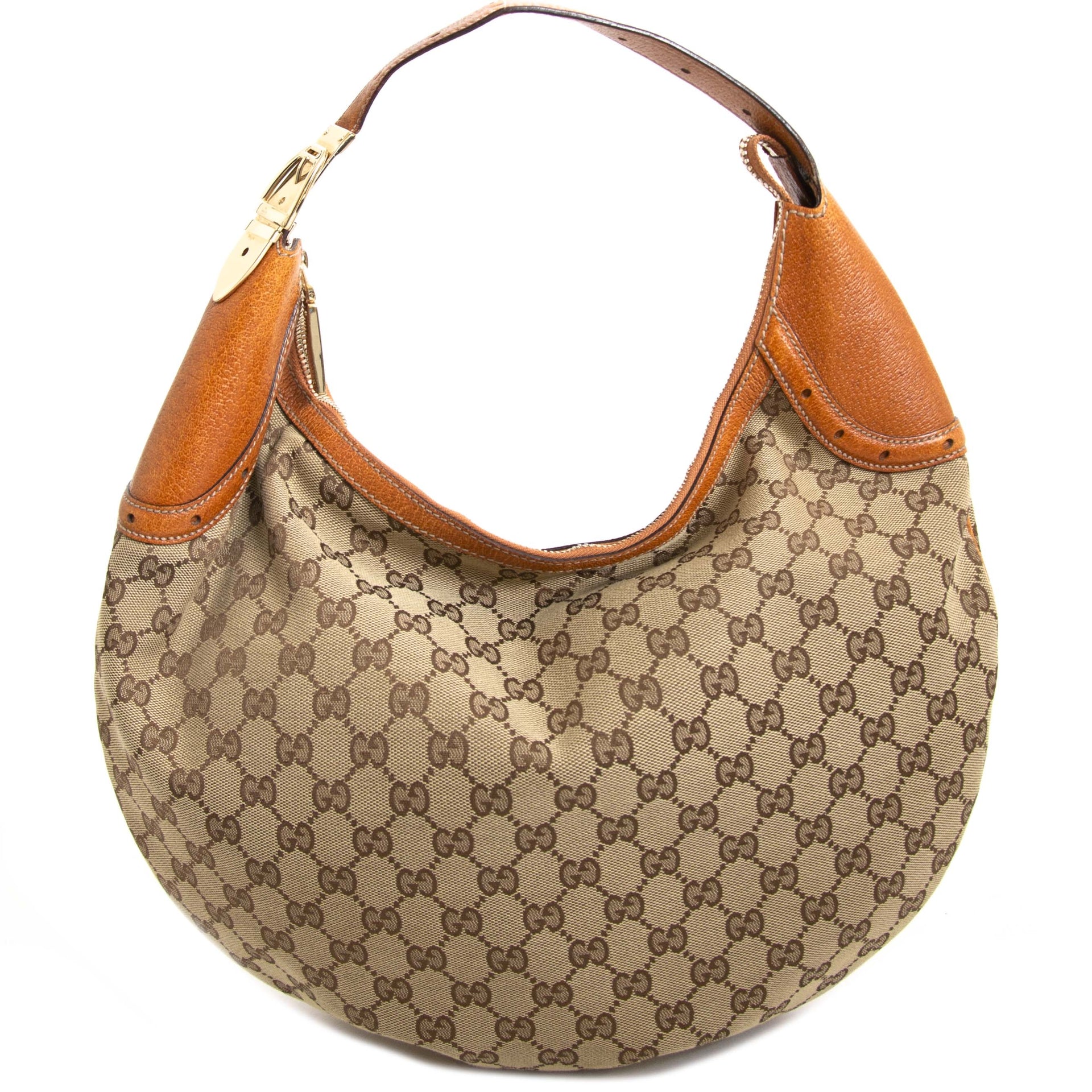 Sac hobo monogrammé en toile marron Gucci
