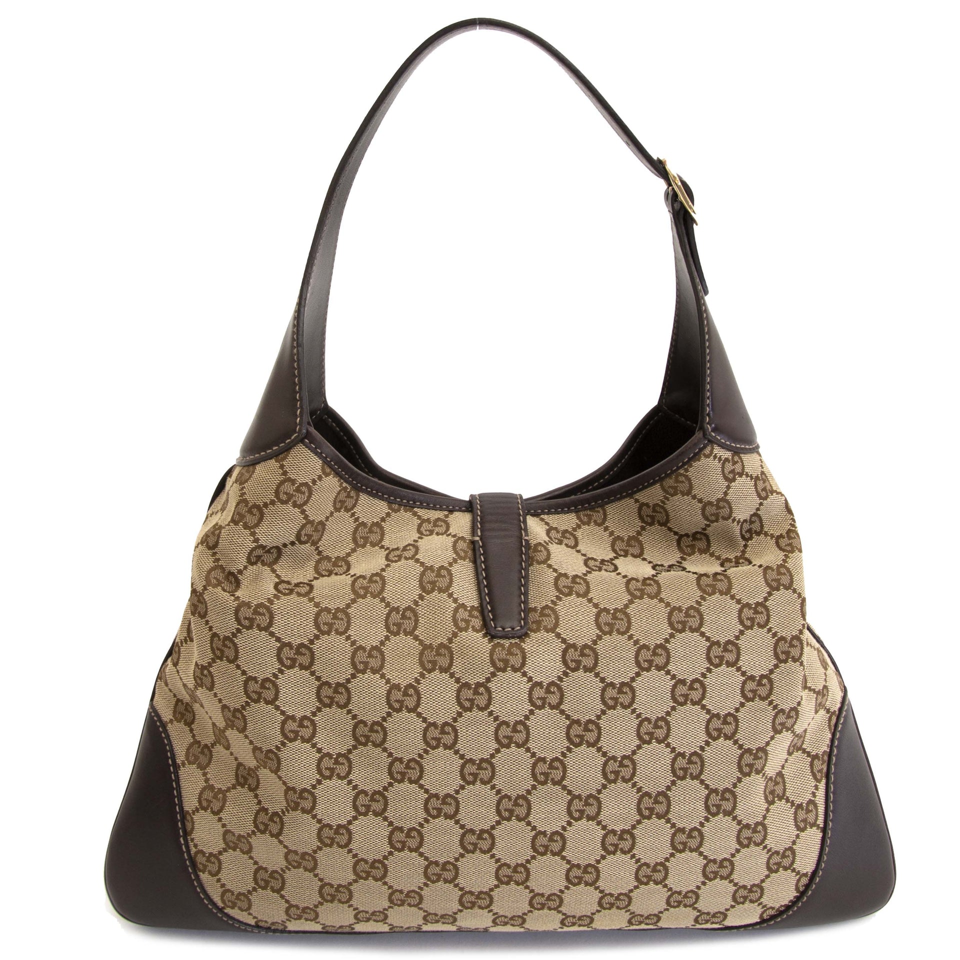 Gucci Brown Monogram Web Jackie Bag