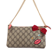 Gucci Monogram Patches Pochette Clutch Bag