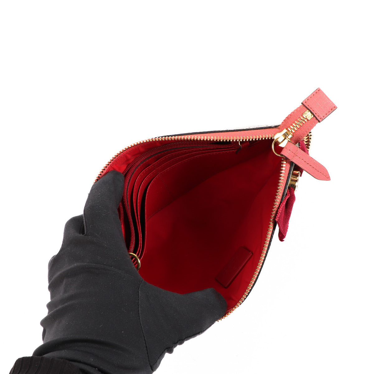Gucci Monogram Patches Pochette Clutch Tas