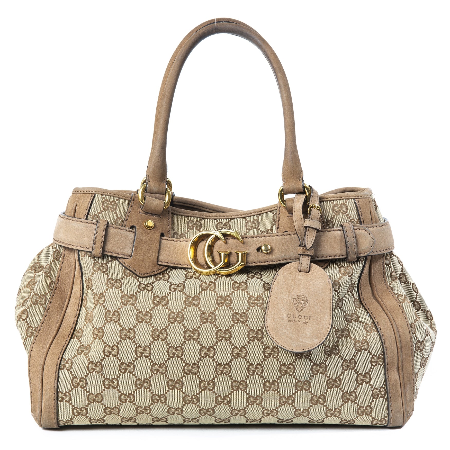 gucci medium GG running leather tote now for sale at labellov vintage fashion webshop belgium