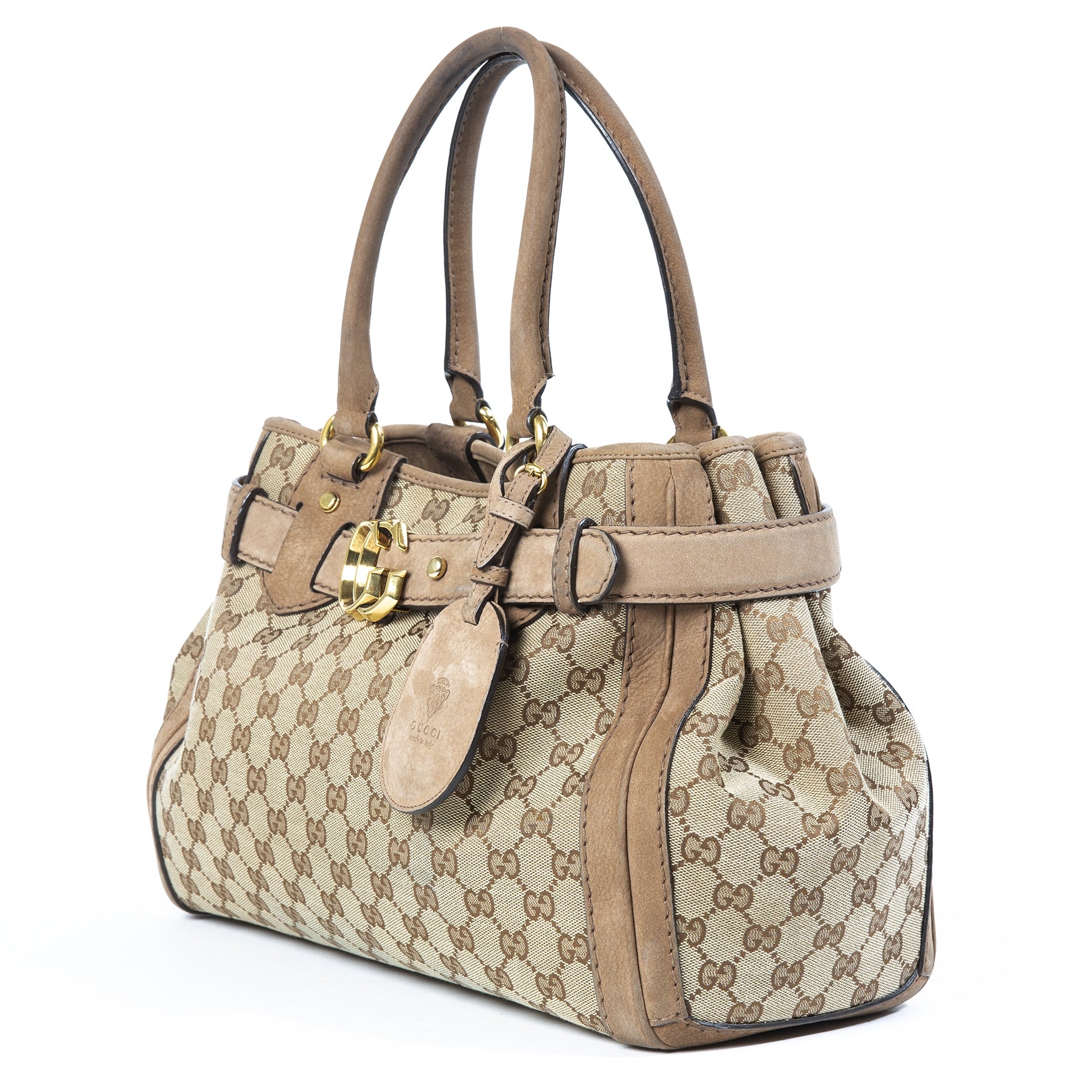 gucci medium GG running leather tote now for sale at labellov vintage fashion webshop belgium