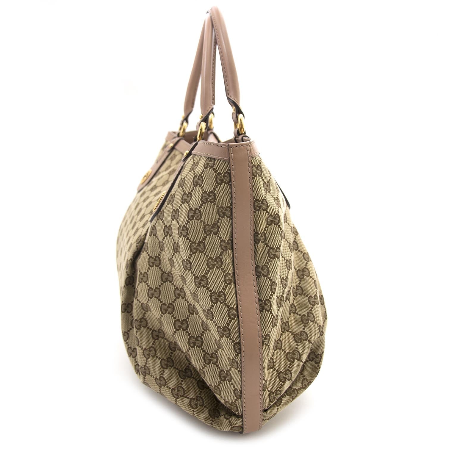 labellov.com, de tweedehands luxe webshop voor designer handtassen Gucci Monogram Shopper Nude Lining