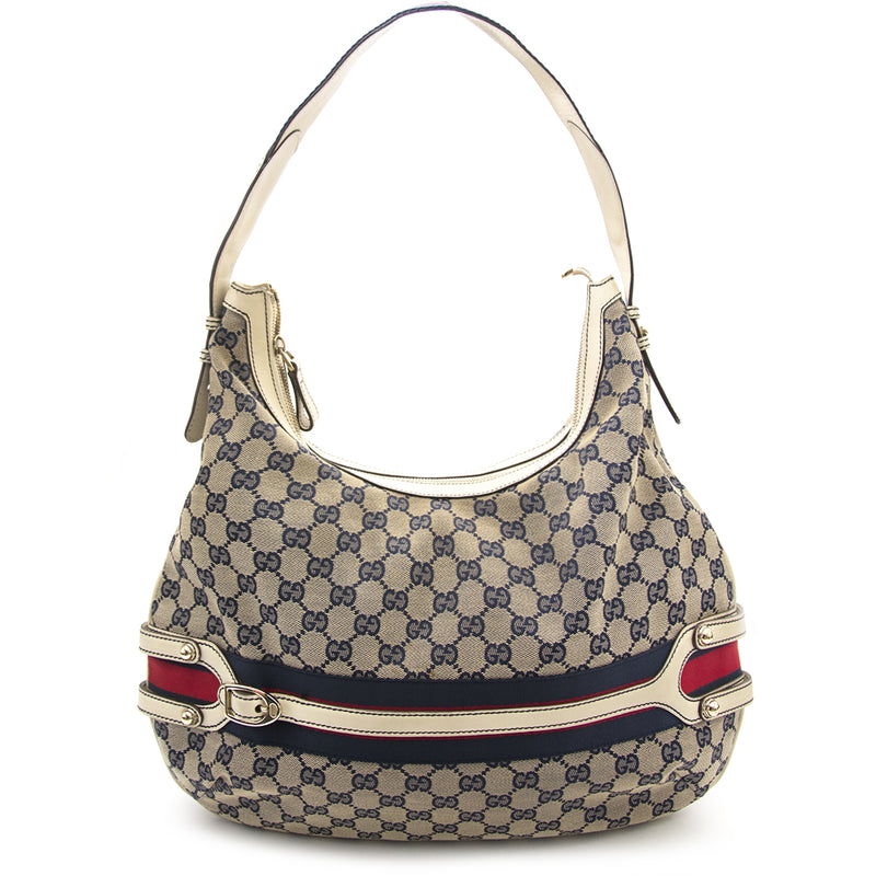 Gucci Blue Monogram Canvas Shoulder Bag now online at labellov.com for the best price