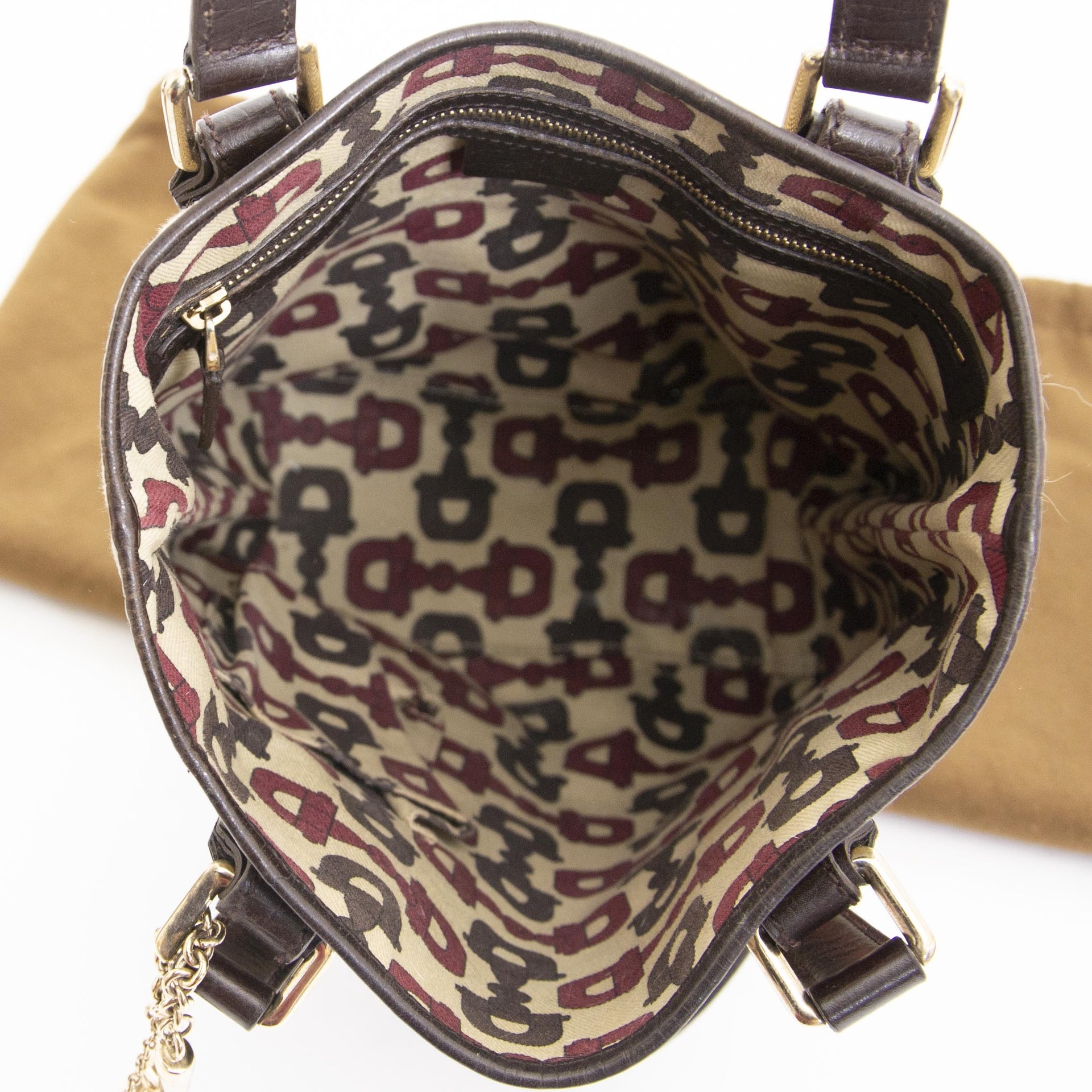 Gucci Monogram Webb Bucket Bag
