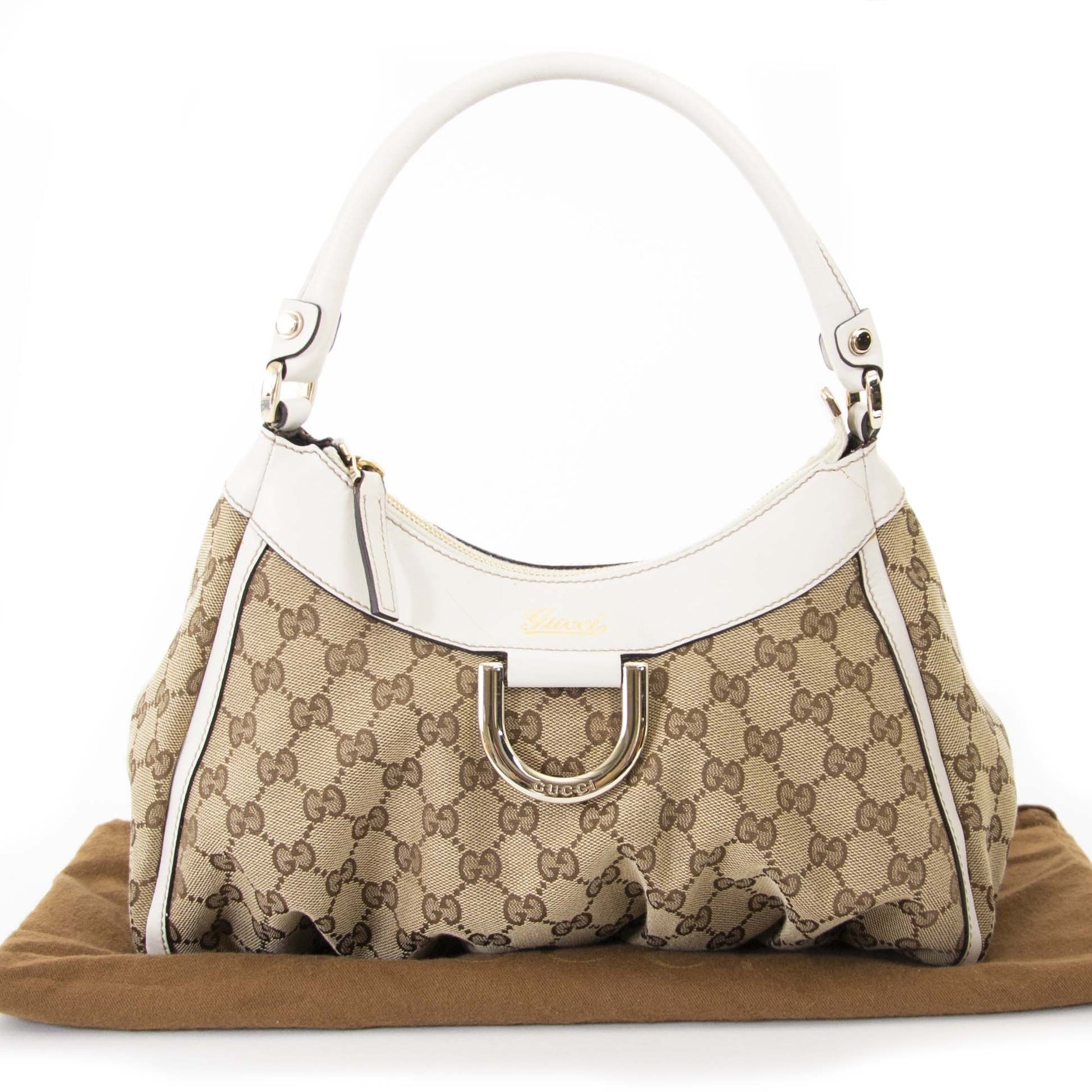 Gucci GG canvas small d-ring hobo tas nu te koop bij labellov vintage mode webshop belgië