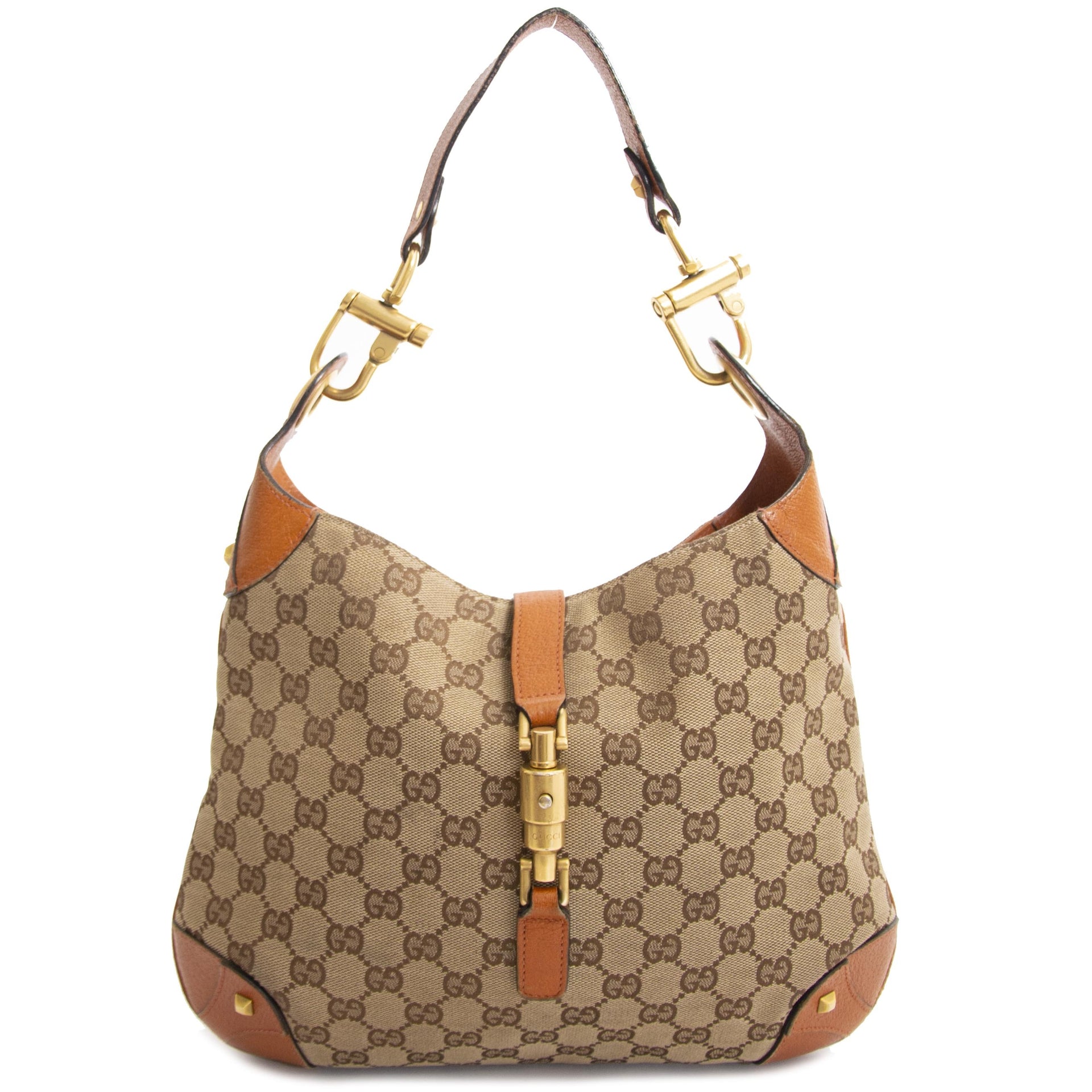 Gucci Monogram and Orange Jackie Bag for the best price at Labellov secondhand luxury