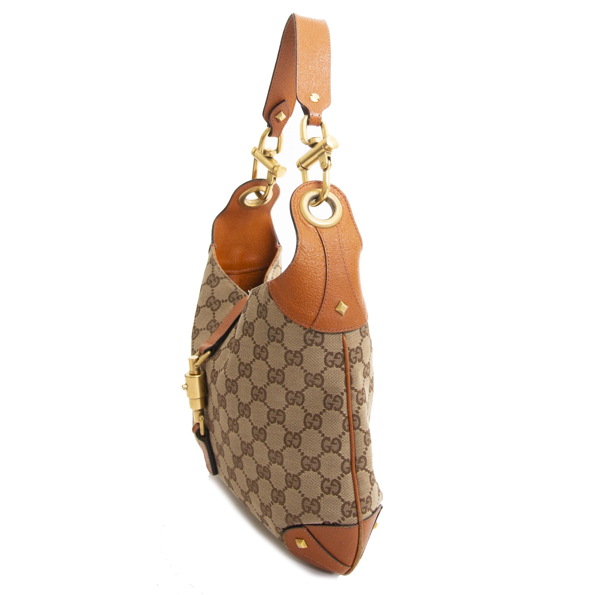 Gucci Monogram and Orange Jackie Bag pour le meilleur prix chez Labellov