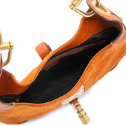Gucci Orange Suede Jackie tas nu te koop bij labellov vintage mode webshop belgië