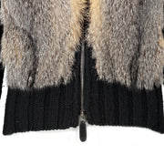 Gucci Black Fur Cable Knit Sweater Jacket for the best price at Labellov