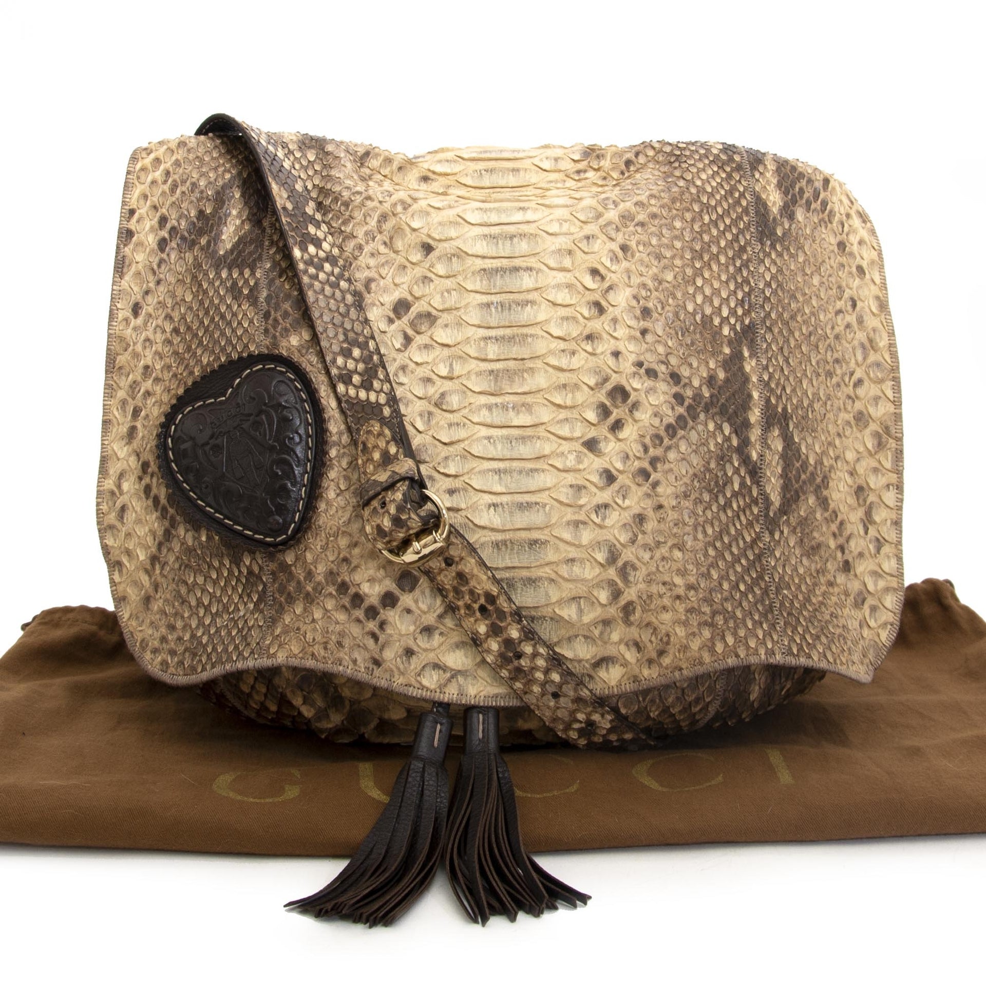 Gucci Python Messenger tas nu te koop bij labellov vintage mode webshop belgië