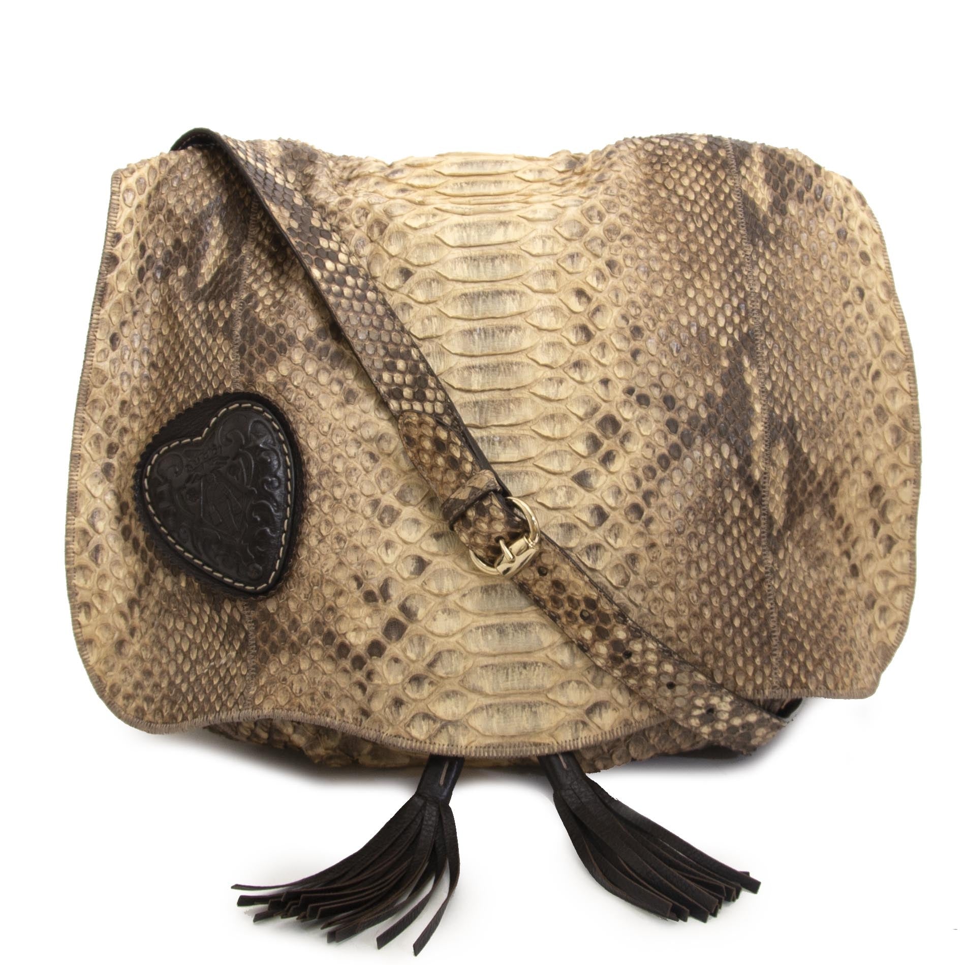 Gucci Python Messenger Bag now for sale at labellov vintage fashion webshop belgium