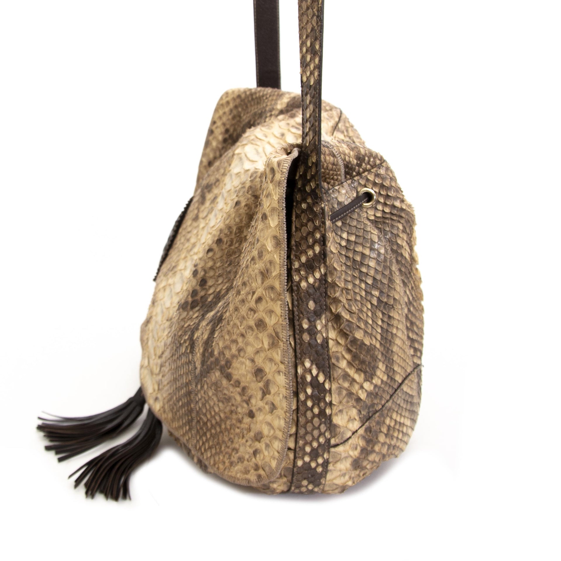 Gucci Python Messenger sac seconde-à-main à vendre à labellov vintage webshop de mode belgique