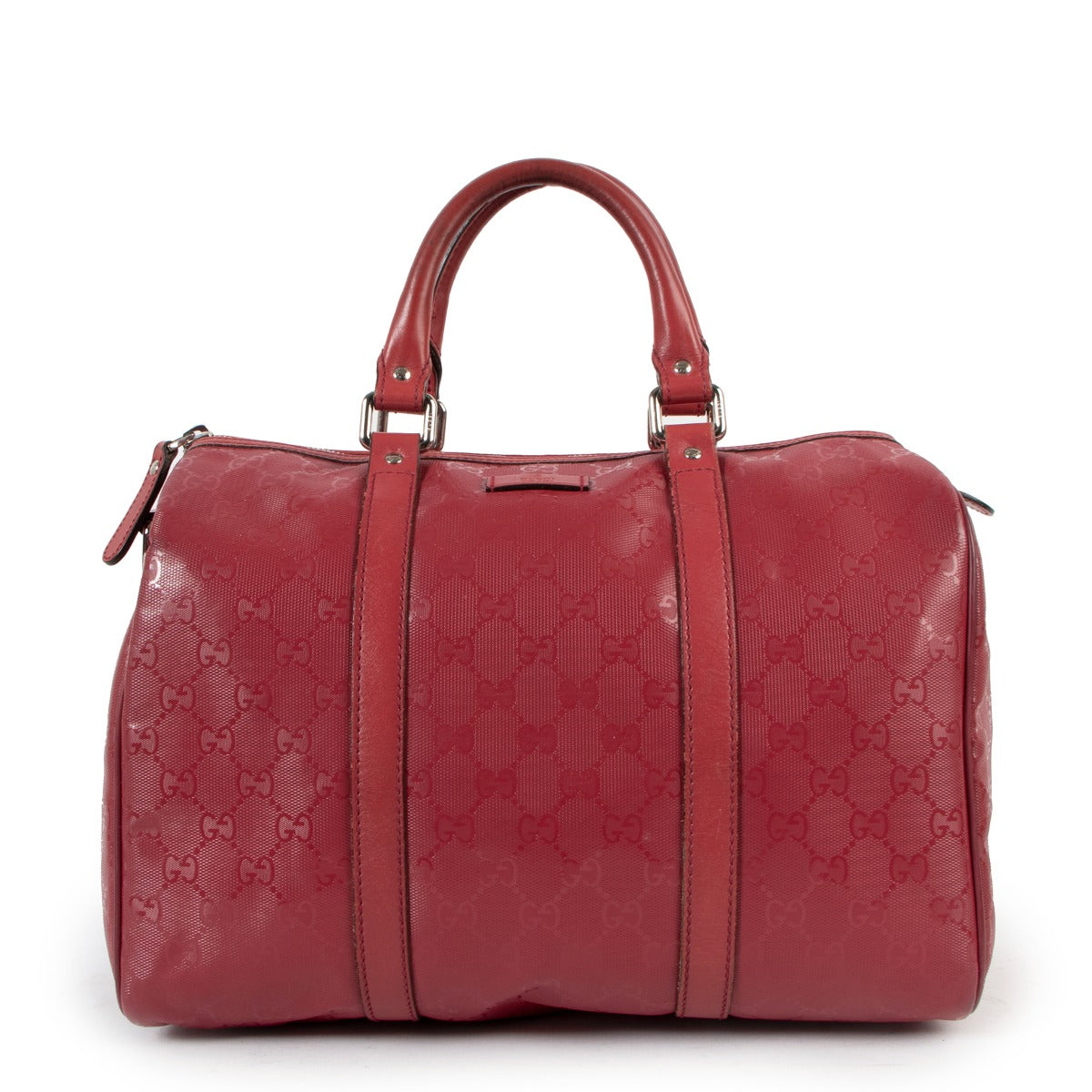 Gucci Red GG Imprime Joy Boston Bag