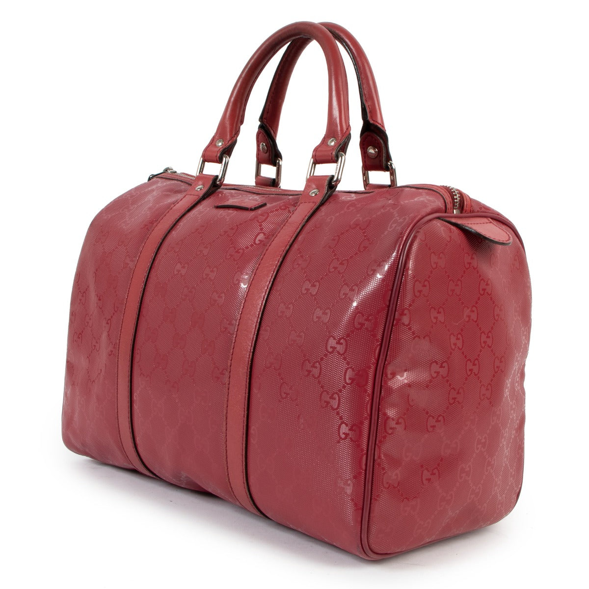 Gucci Red GG Imprime Joy Boston Bag