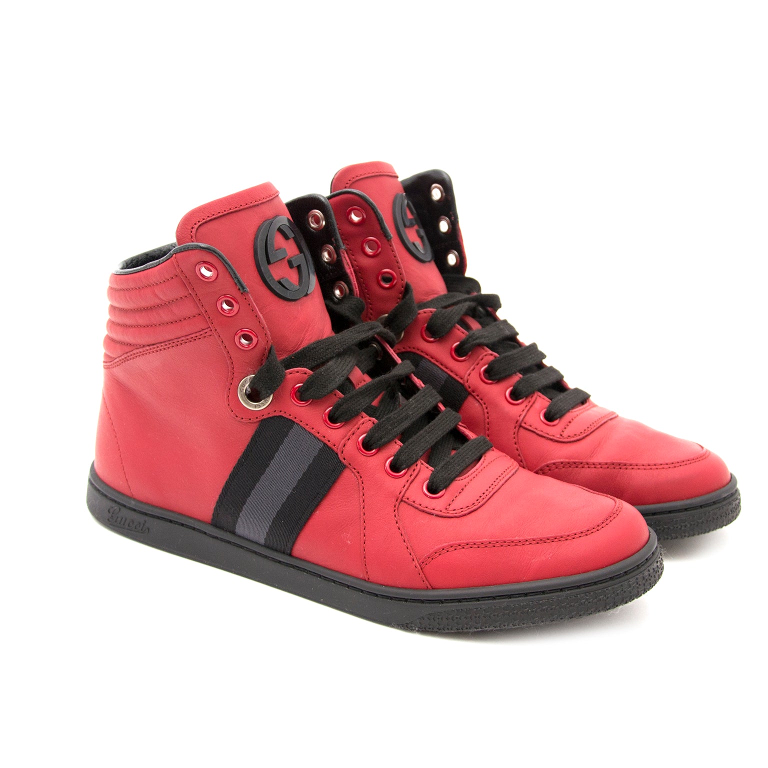 Baskets en nylon Gucci Silverstone rouges