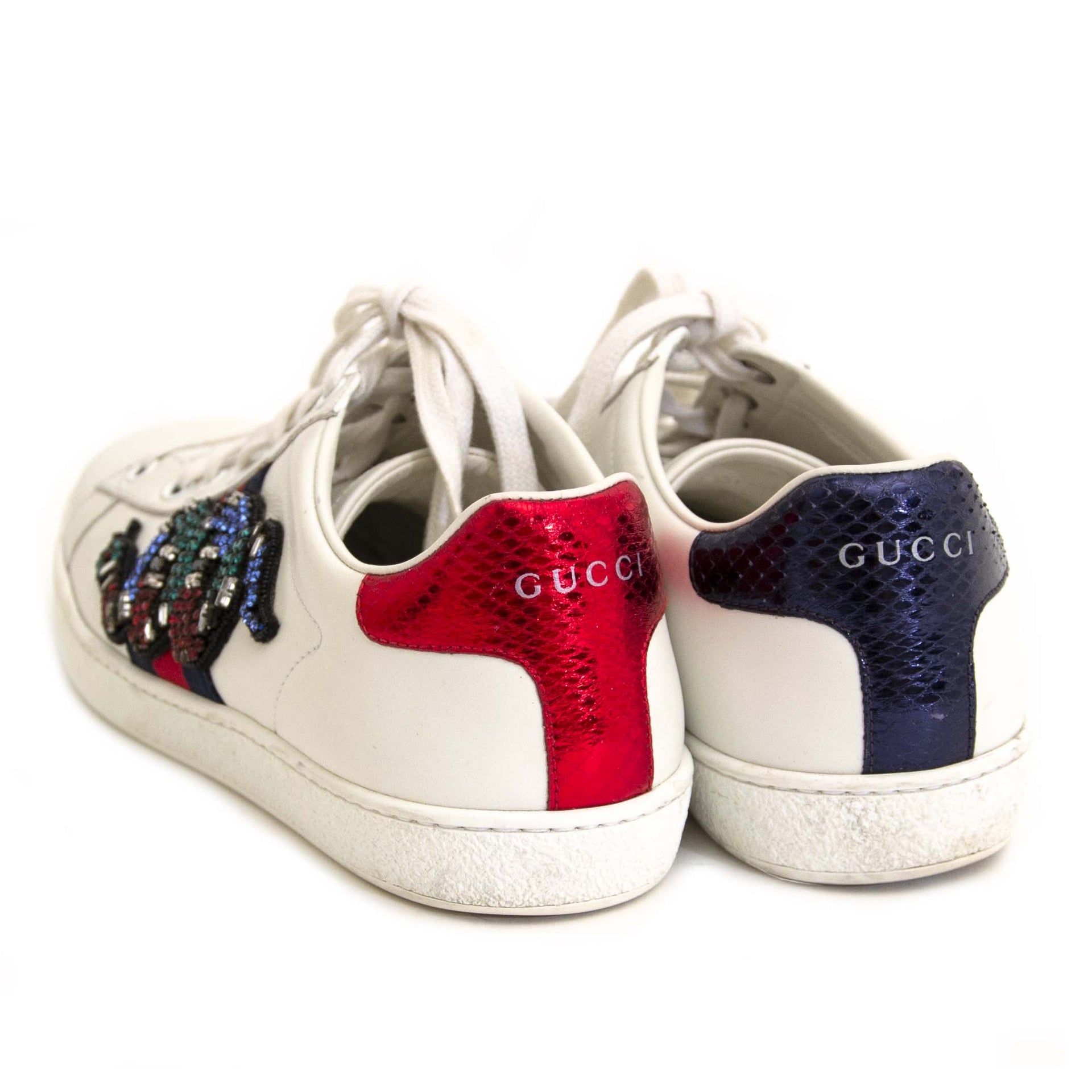 Gucci White Ace Embroidered Sneaker kopen en verkopen