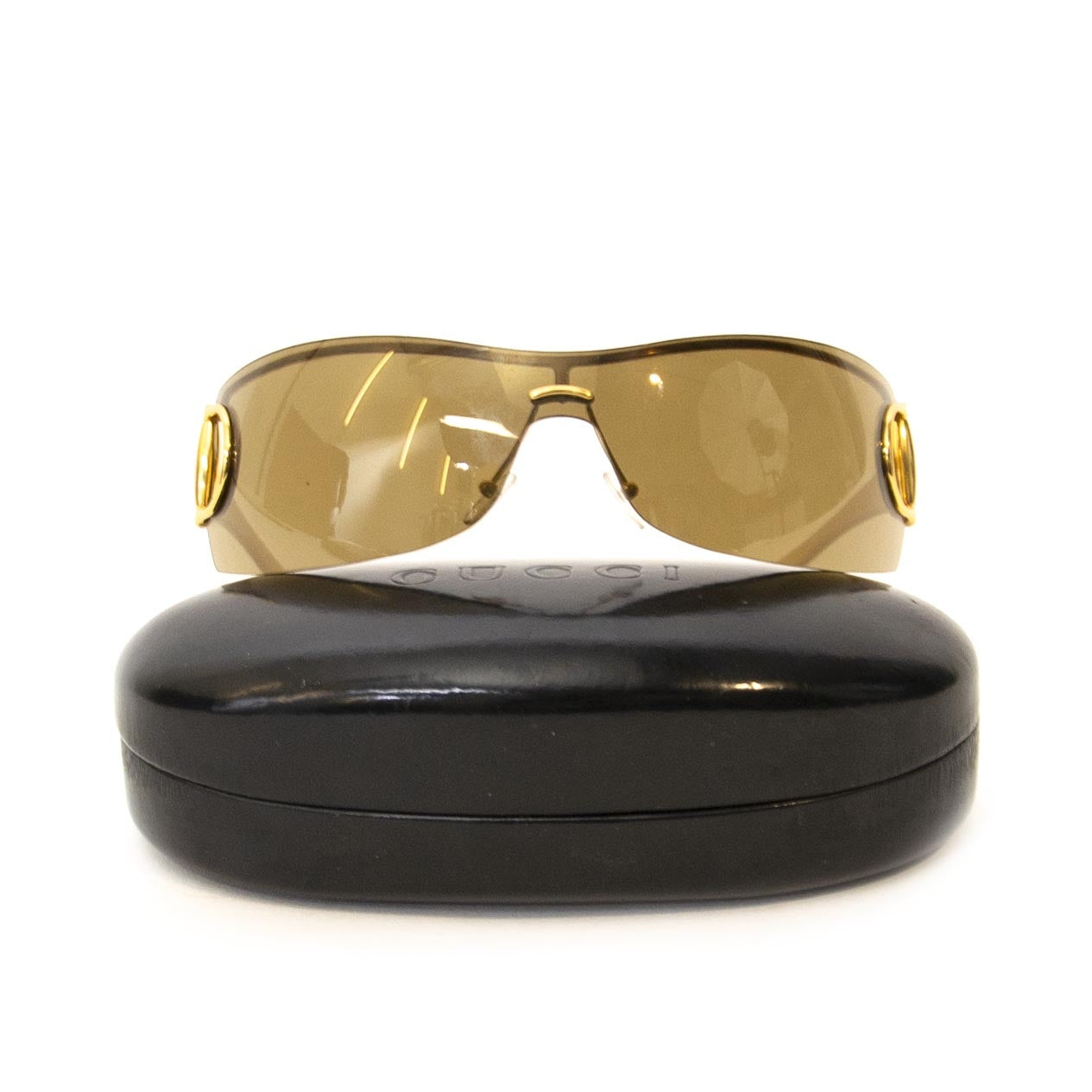 Gucci Brown Gradient Horsebit Classic Gg Wrap Around Sunglasses (