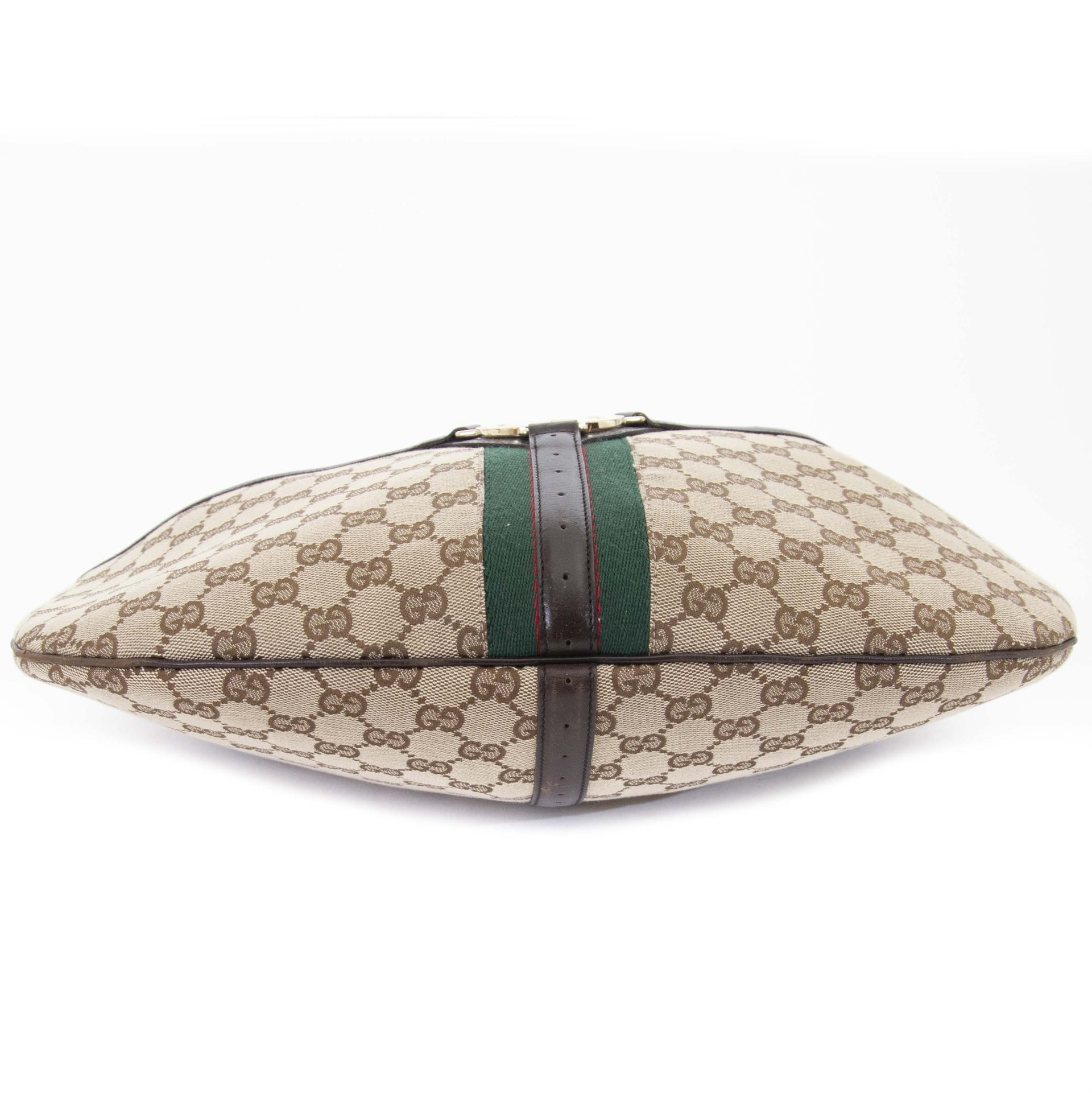 Gucci Canvas Web GG Reins Hobo Brown Bag now for sale at labellov vintage fashion webshop belgium