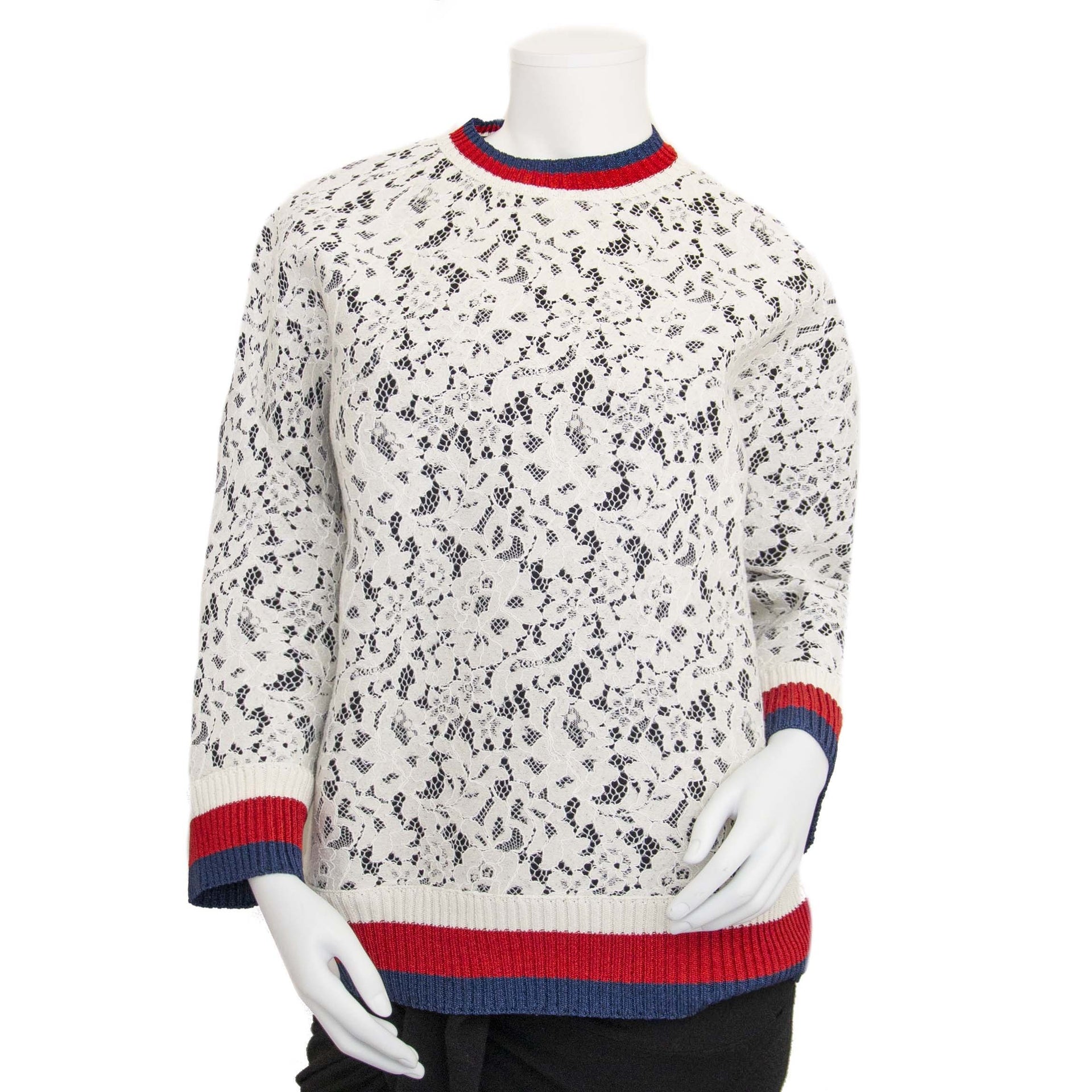 Gucci Sylvie Web Kanten Trui - maat L