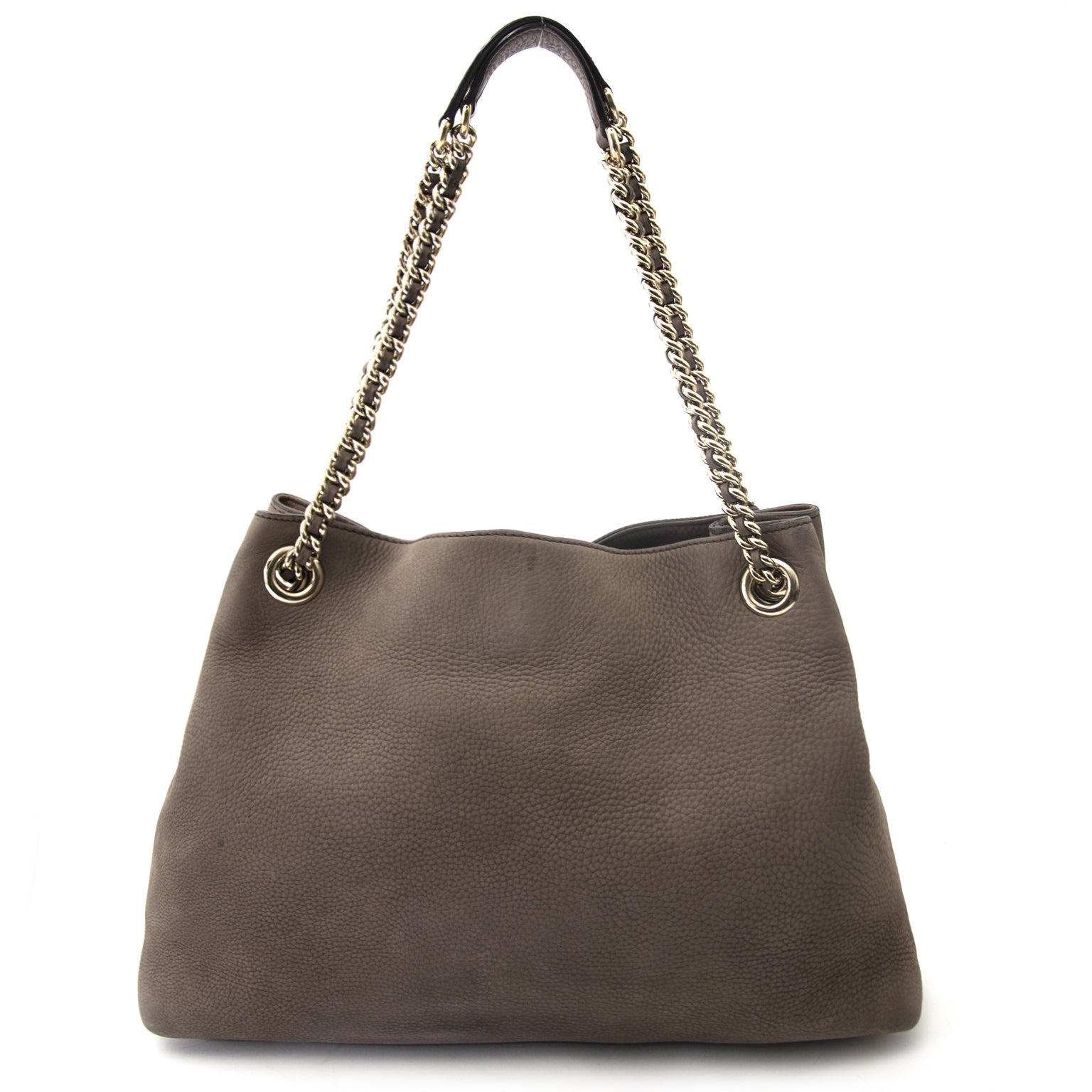 Gucci Taupe Nubuck Soho Hobo Shoulder Bag Buy authentic designer Gucci secondhand bags at Labellov at the best price. Safe and secure shopping. Koop tweedehands authentieke Gucci tassen bij designer webwinkel labellov.