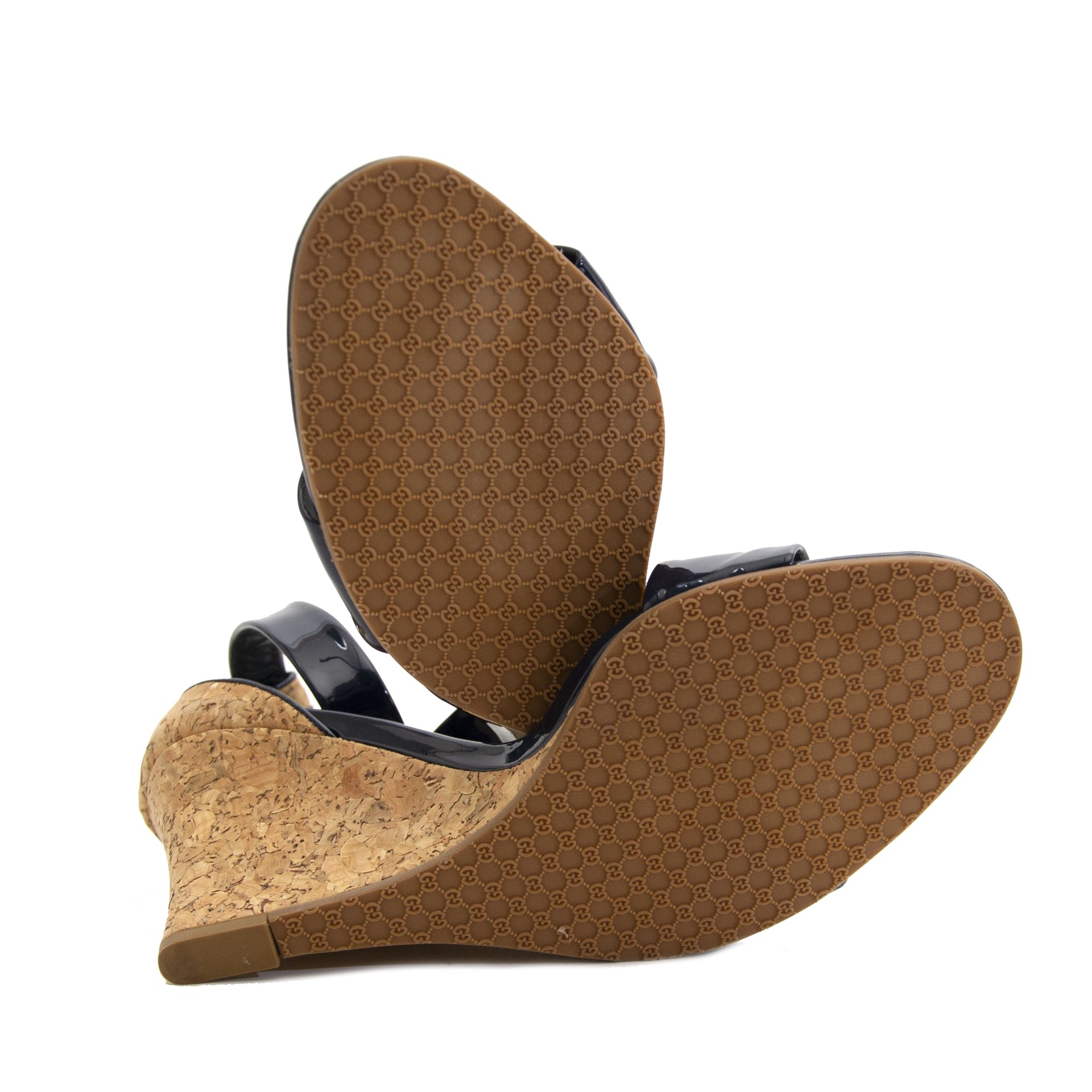 Authentique seconde main Gucci Wedges Blue Leather And Cork - size 39 achète en ligne sur LabelLOV