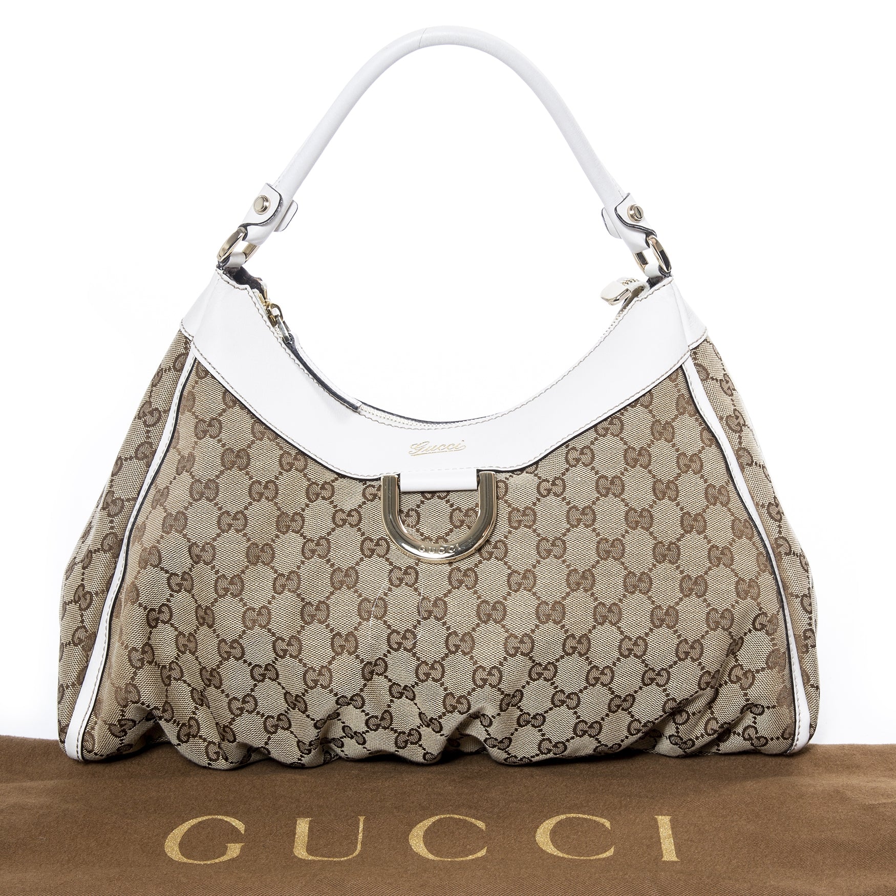 gucci d ring hobo bag now for sale at labellov vintage fashion webshop belgium