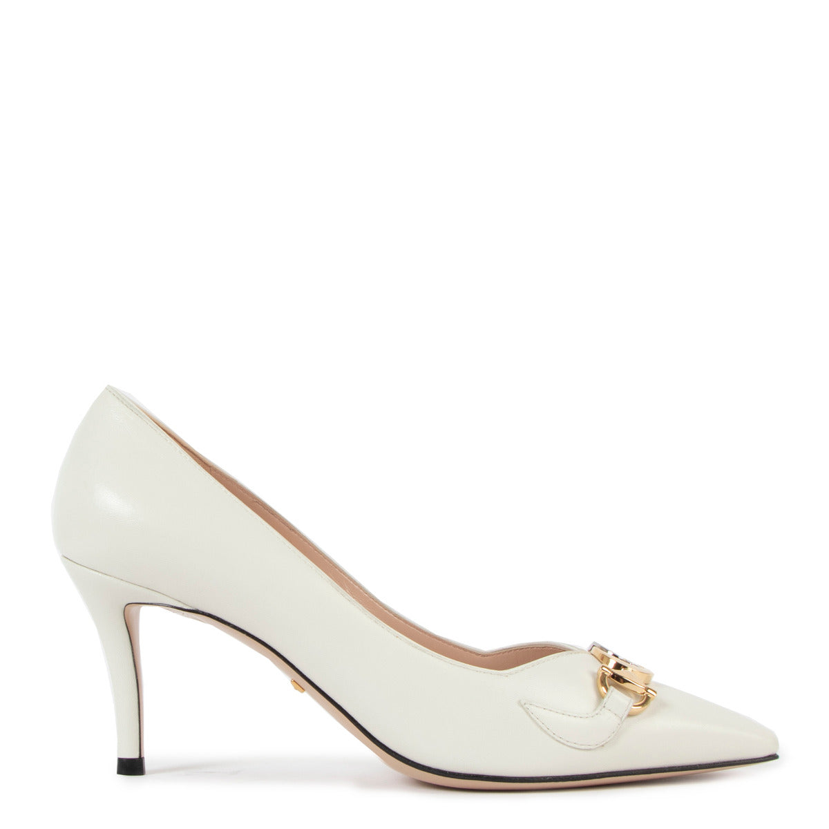 Gucci White Zumi Pumps - size 36.5 for the best price available at Labellov secondhand luxury in Antwerp