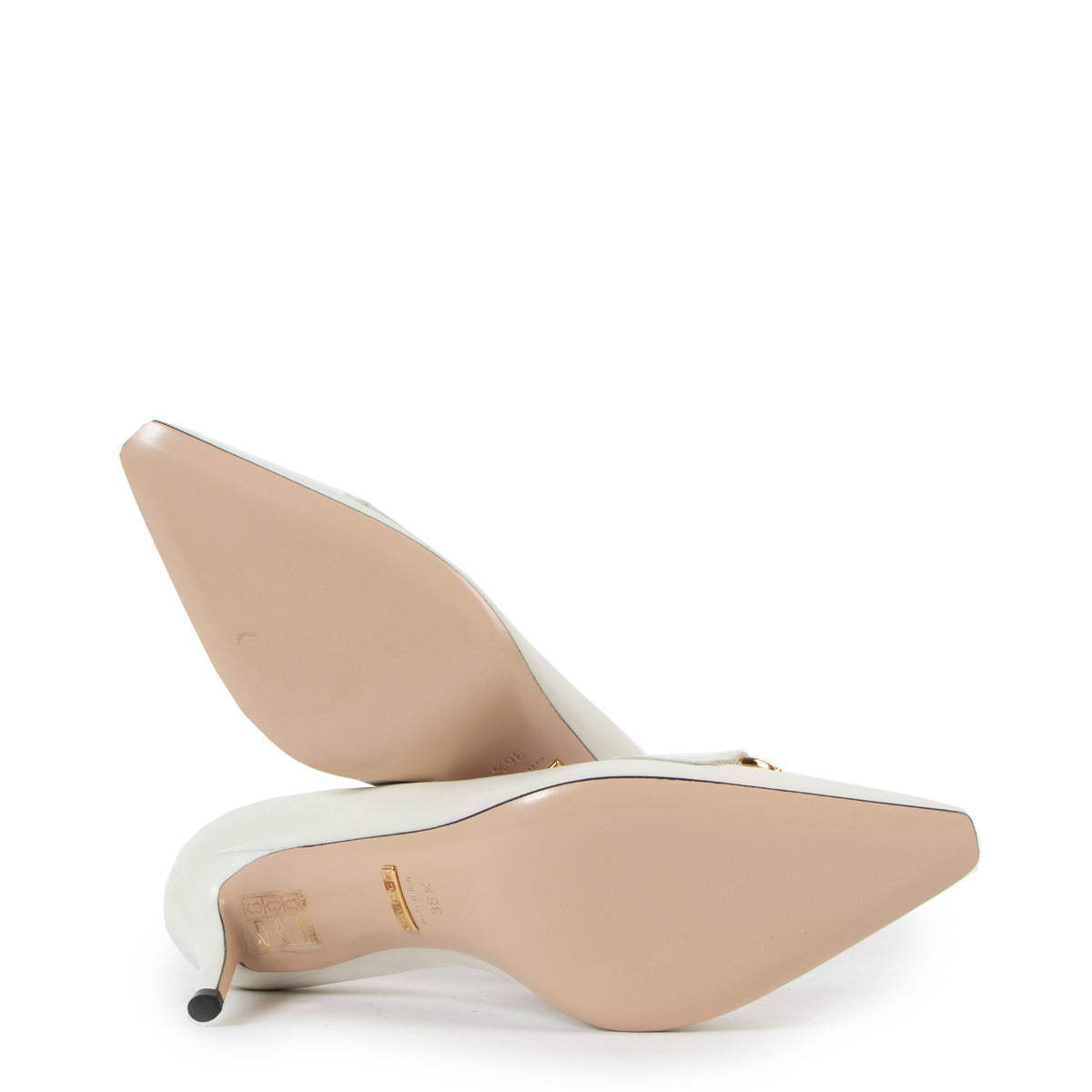 Gucci White Zumi Pumps - size 36.5