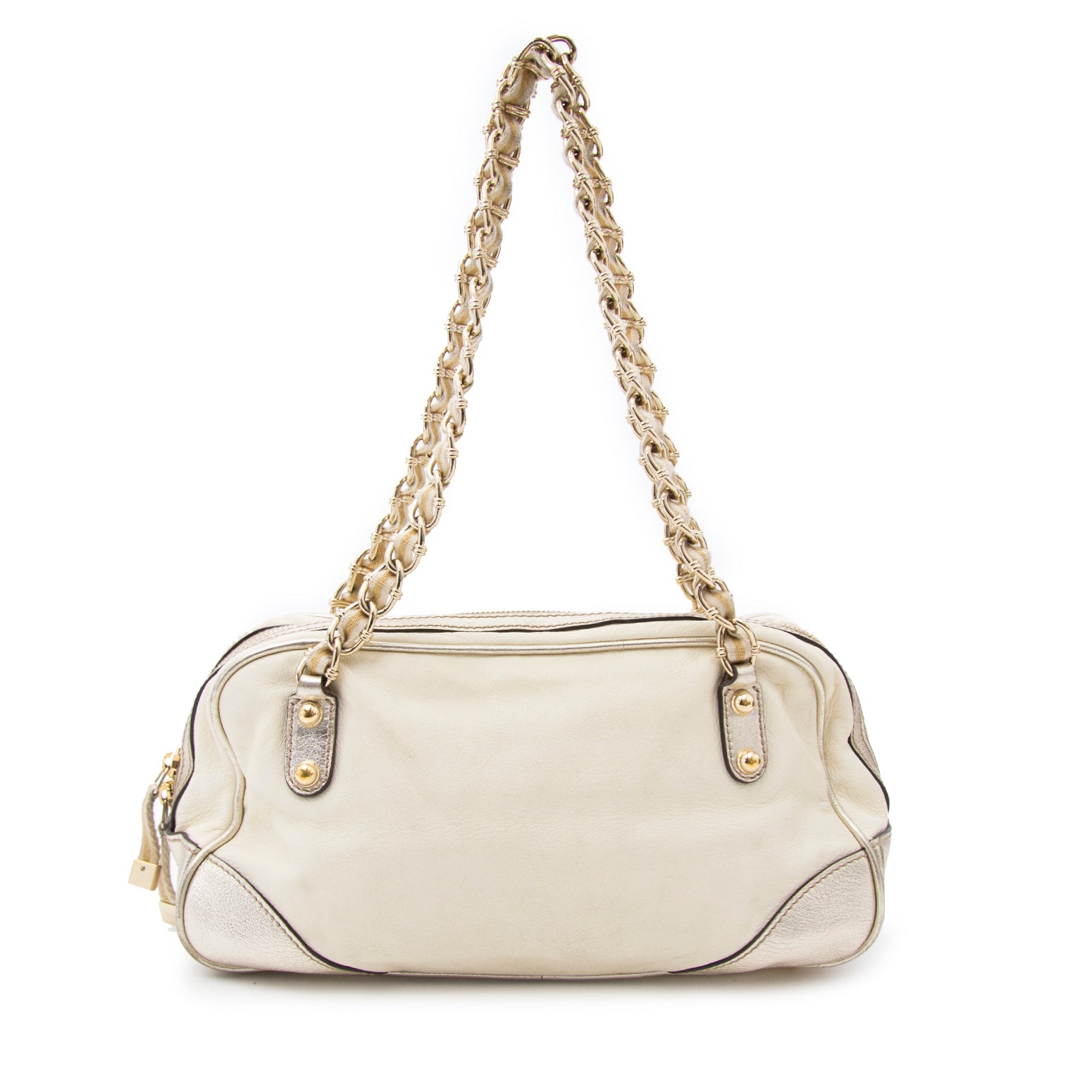buy a Gucci Gold Cream Shoulder Bag online at labellov