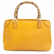 Gucci Yellow Bamboo Bag now for sale at labellov vintage fashion webshop belgium