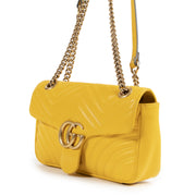 Gucci Yellow Leather GG Marmont Shoulder Bag aan de beste prijs bij Labellov tweedehands luxe in Antwerpen