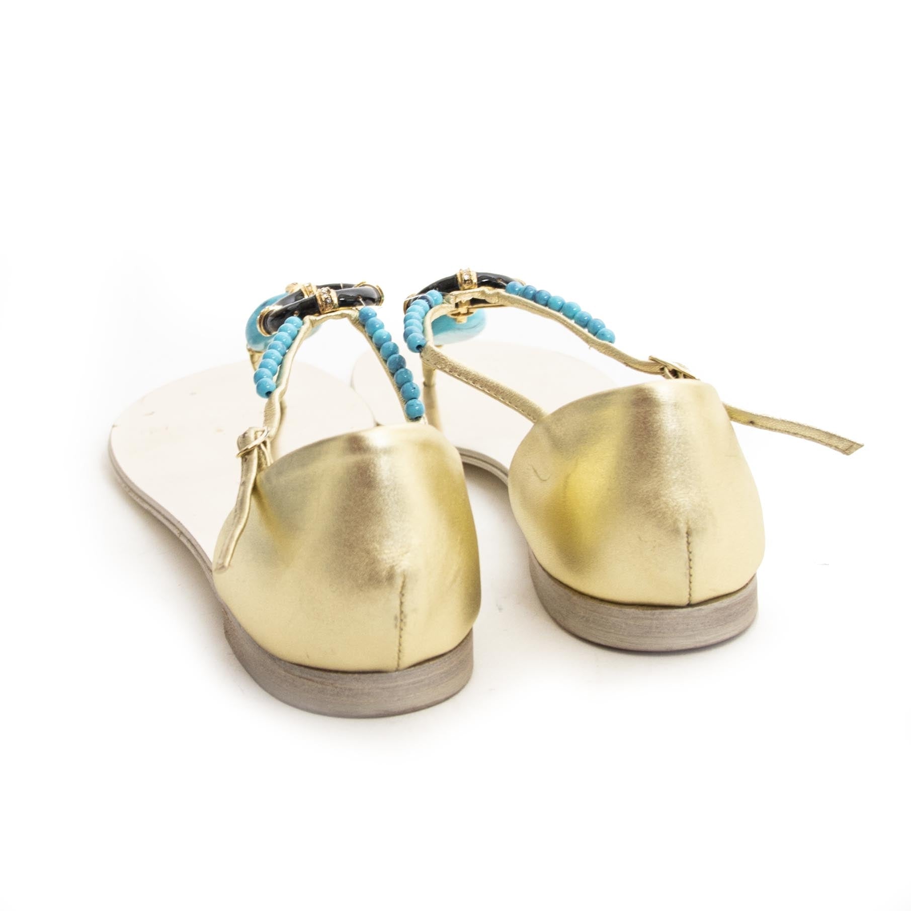Giuseppe Zanotti Gold Sandals - 38 For the best price at LabelLov. Pour le meilleur prix à LabelLOV. Voor de beste prijs bij LabelLOV.