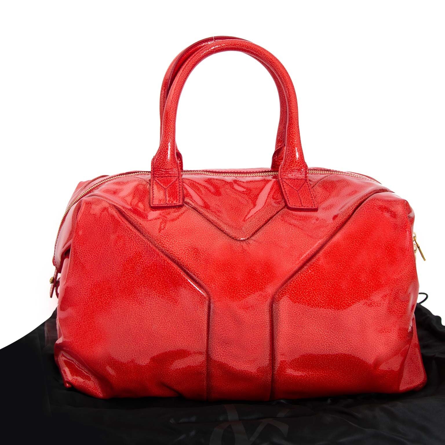 voorkant rode YSl tas