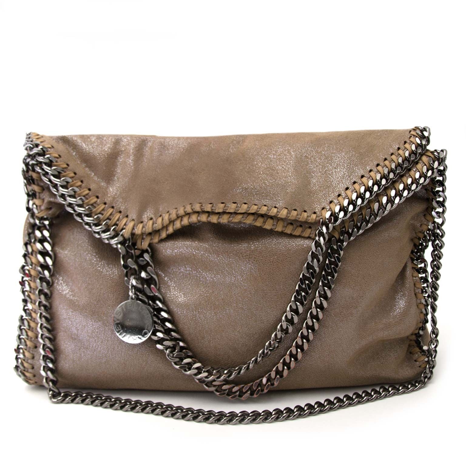 buy Stella McCartney Beige Falabella Fold Over Tote at labellov