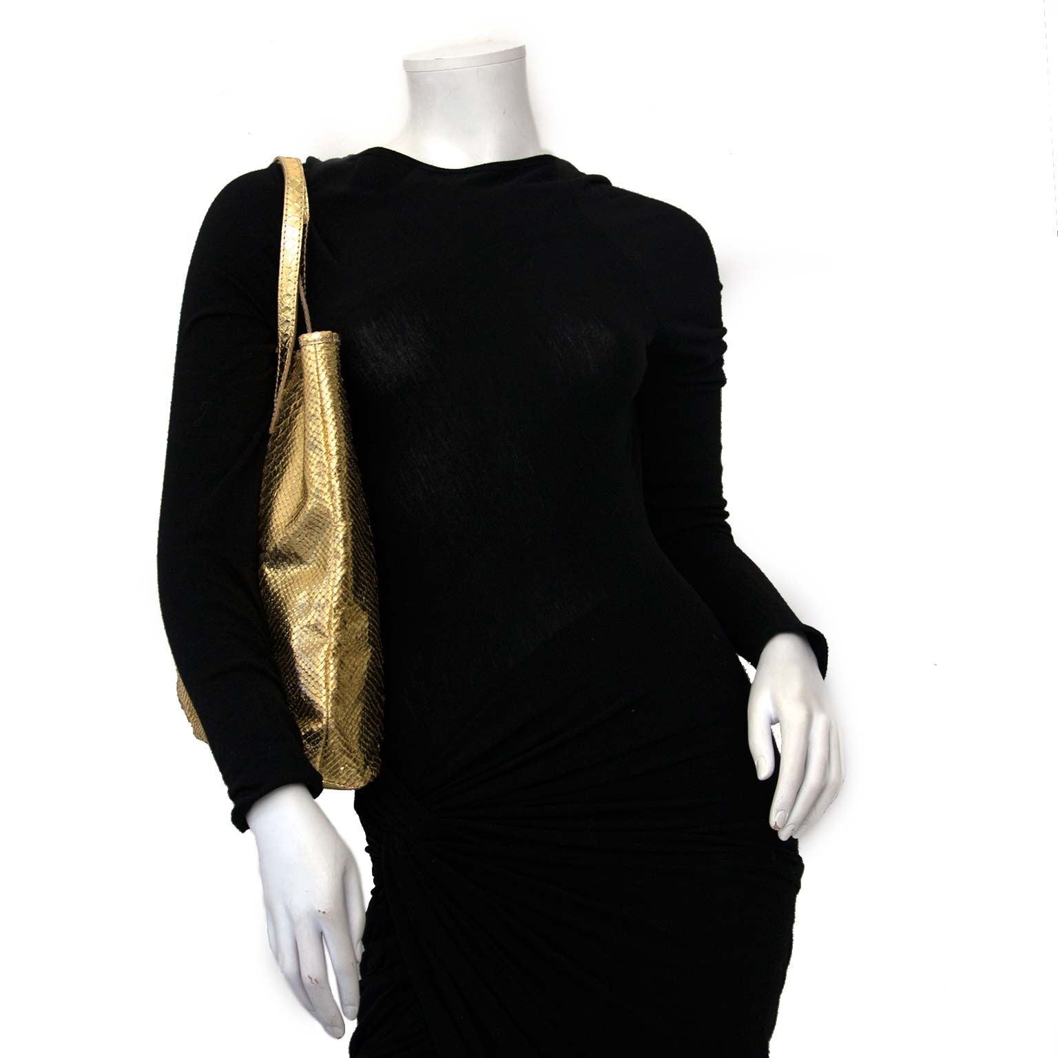 secondhand gold leather Roberto Cavalli bag