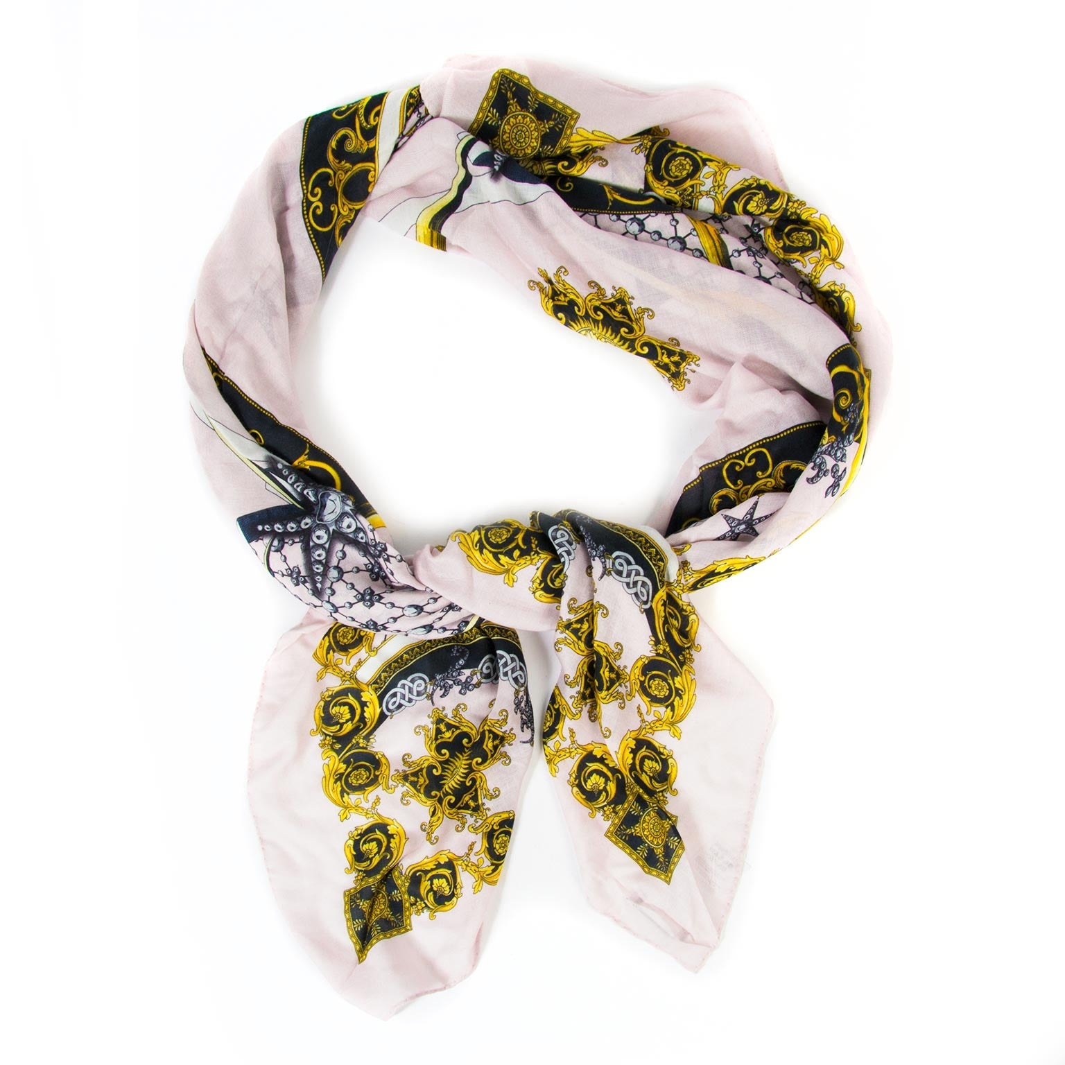 Versace Pink SIlk and Modal Scarf