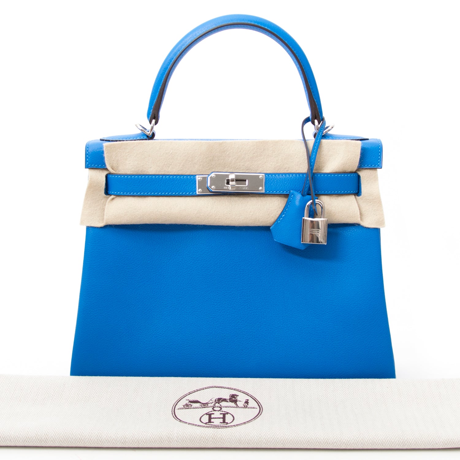 koop online 100% authentieke Brand New Hermes Kelly 28 Evercalf Hydra
