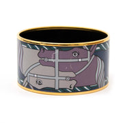 shoçp safe online at the best price secondhand Hermès Printed Enamel Bangle Bracelet