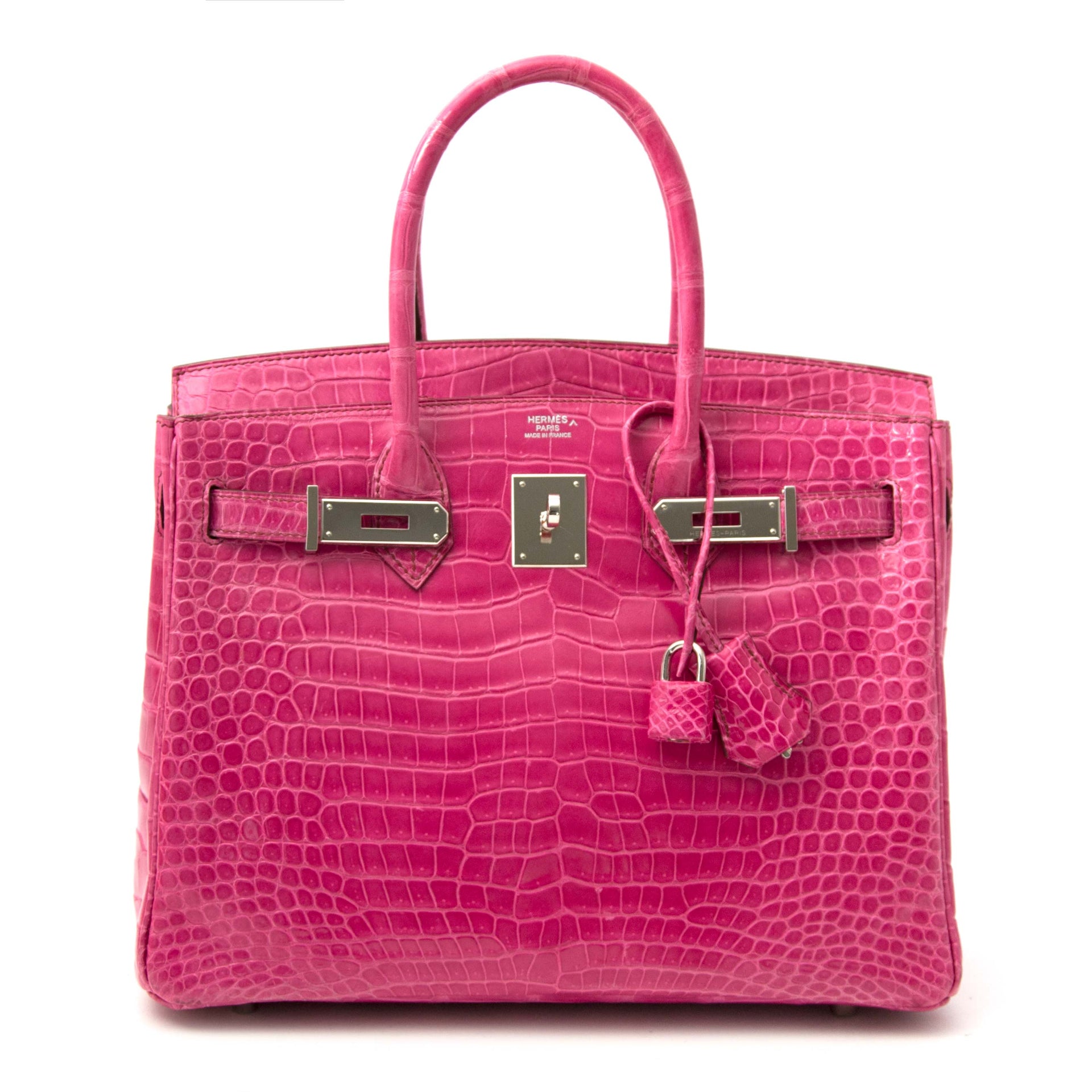 Hermès Birkin 30 Crocodile Porosus Lisse Fuchsia PHW