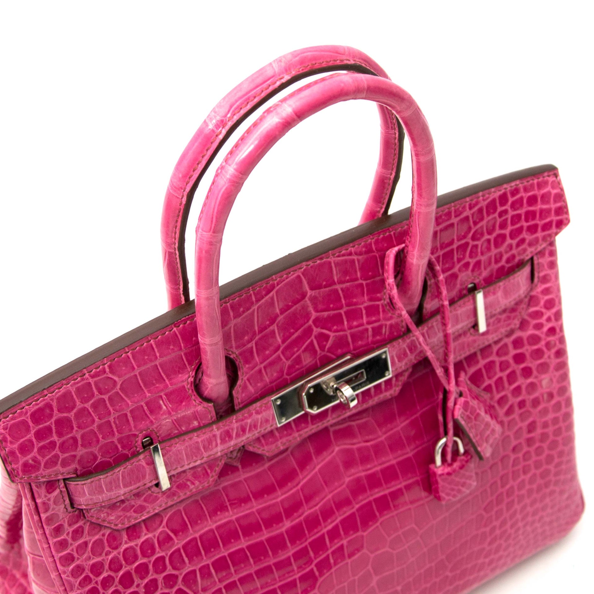 Hermès Birkin 30 Crocodile Porosus Lisse Fuchsia PHW