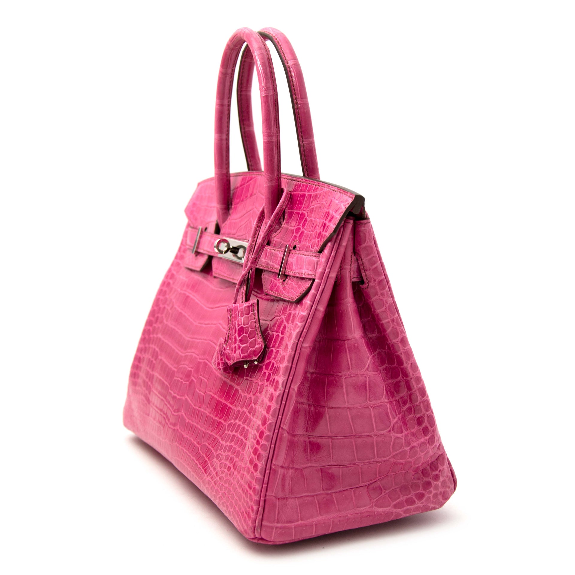 Hermès Birkin 30 Crocodile Porosus Lisse Fuchsia PHW