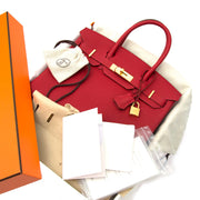 Hermès Birkin 30 Togo Rouge Vif GHW